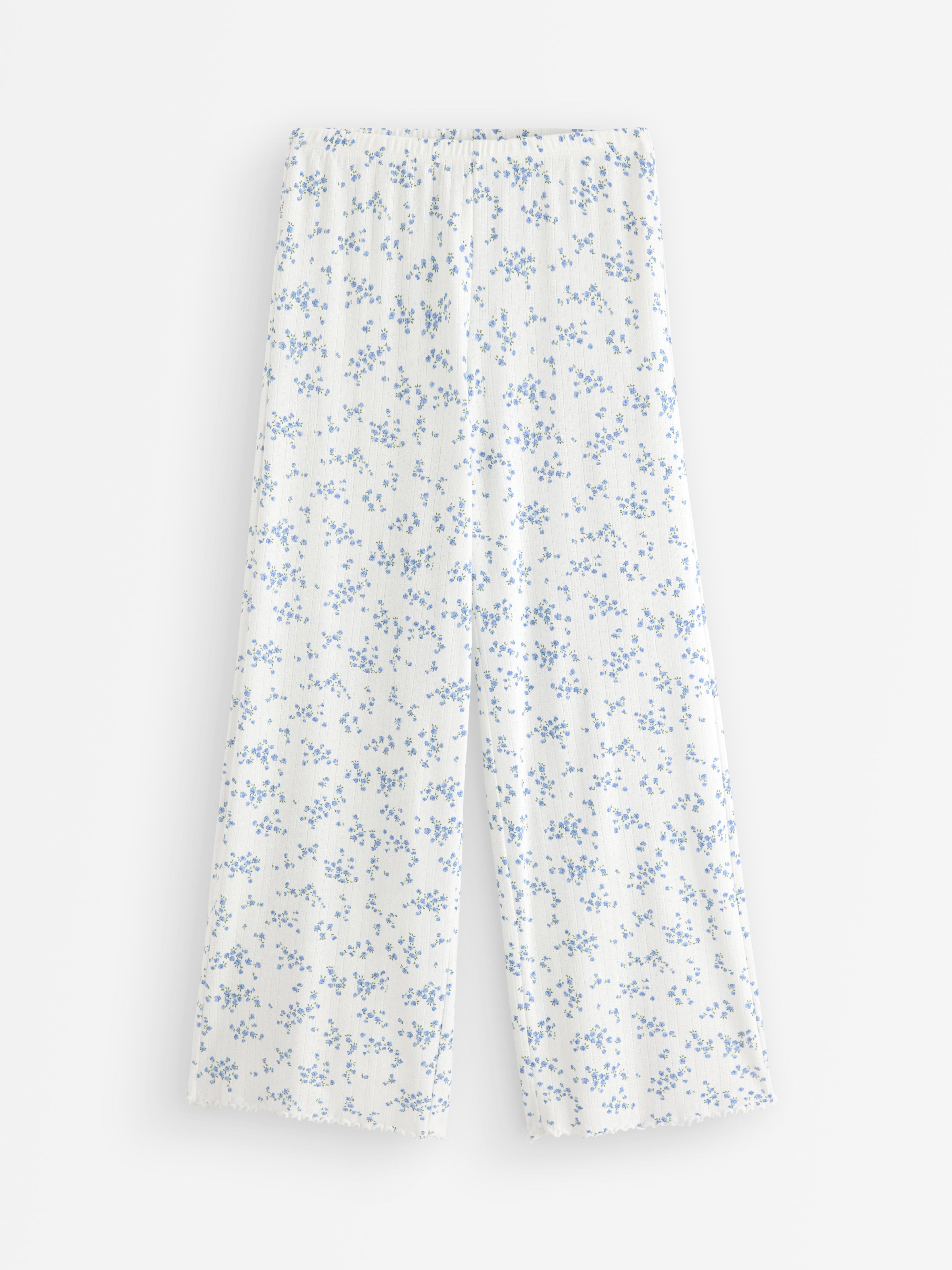 Vid pyjamasbukse i pointelle