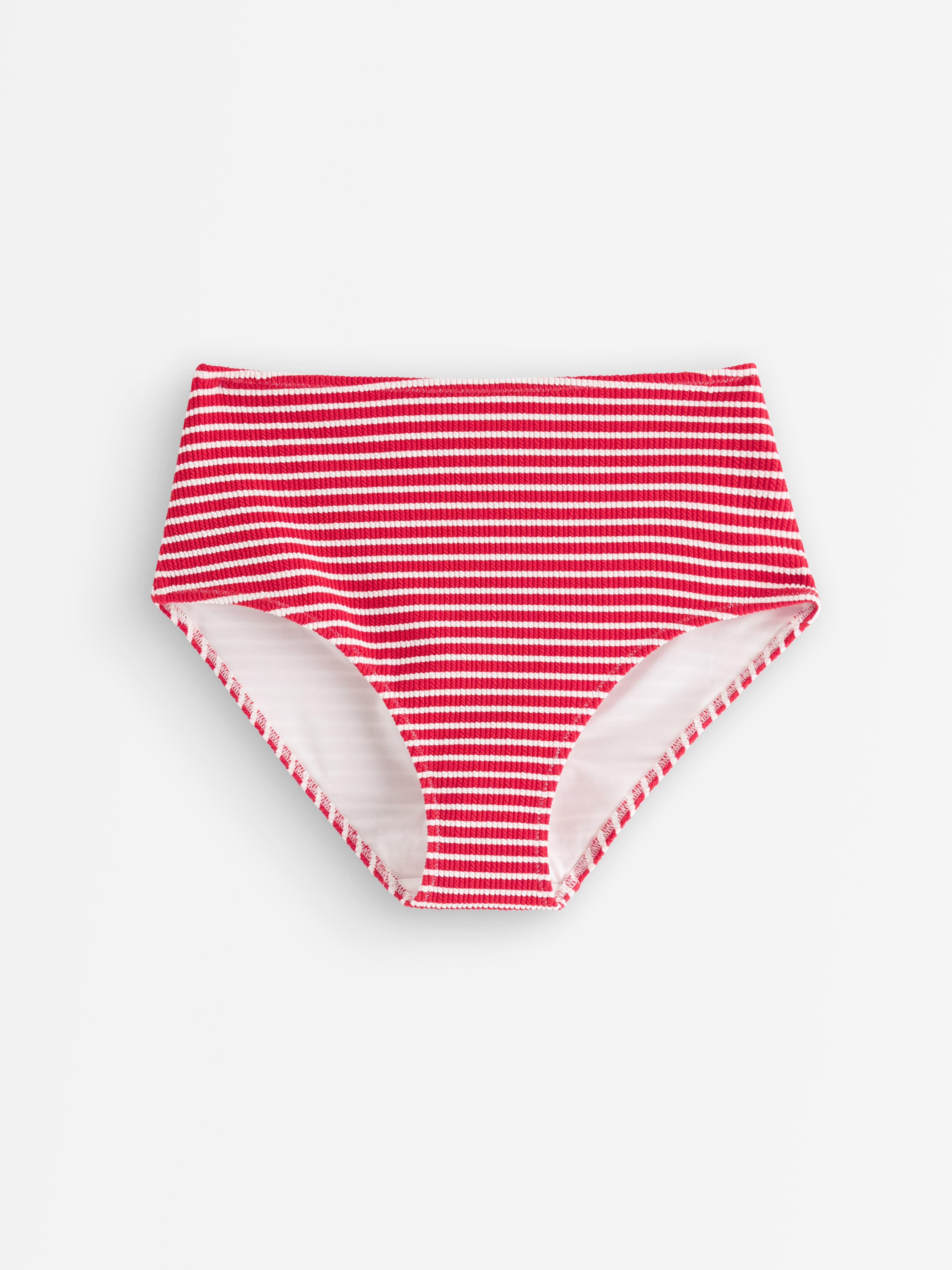 Krepp bikiniunderdel med høy midje