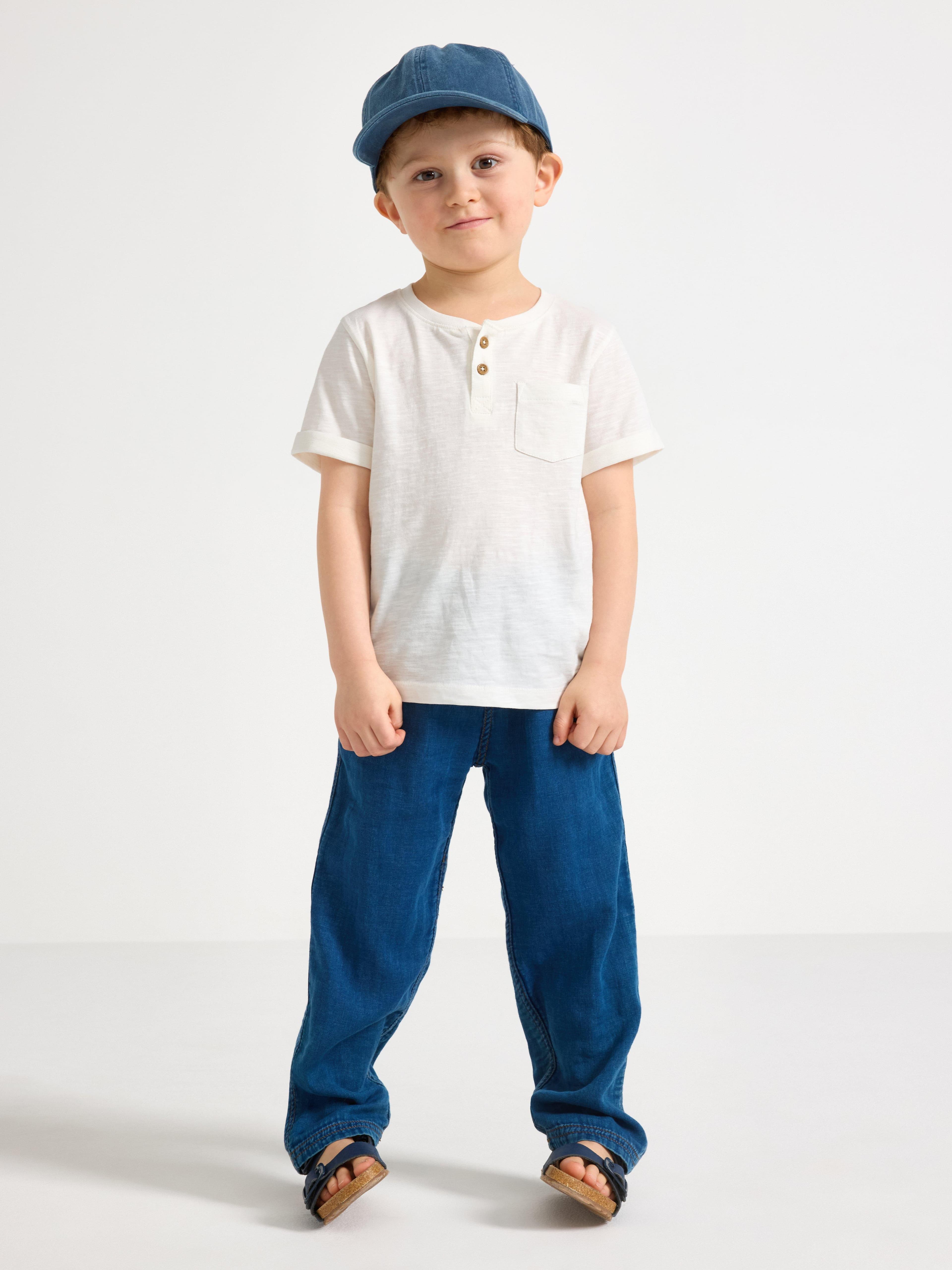 Bukser med denim-look