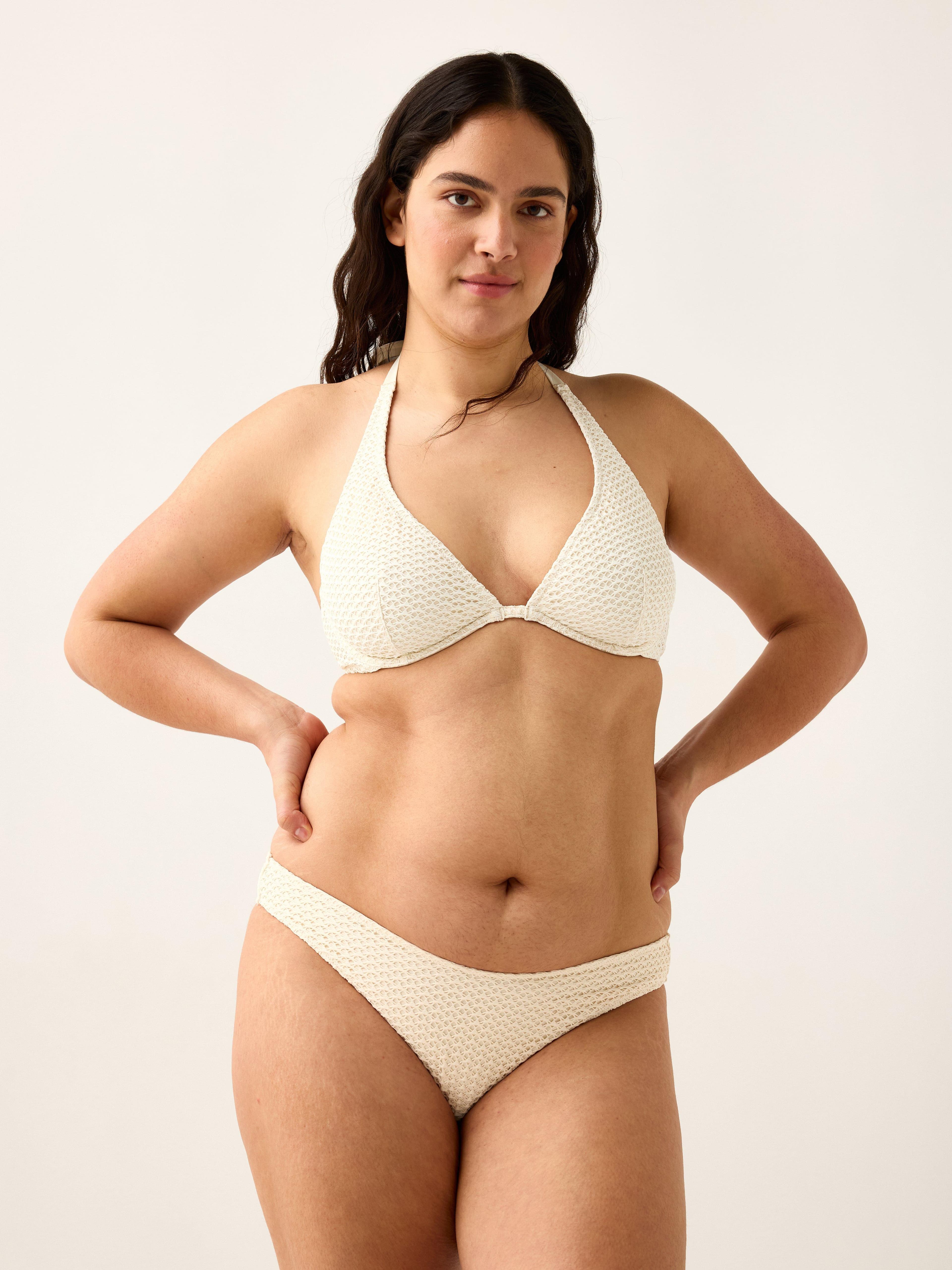 Mønsterstrikket bikini bh med spile