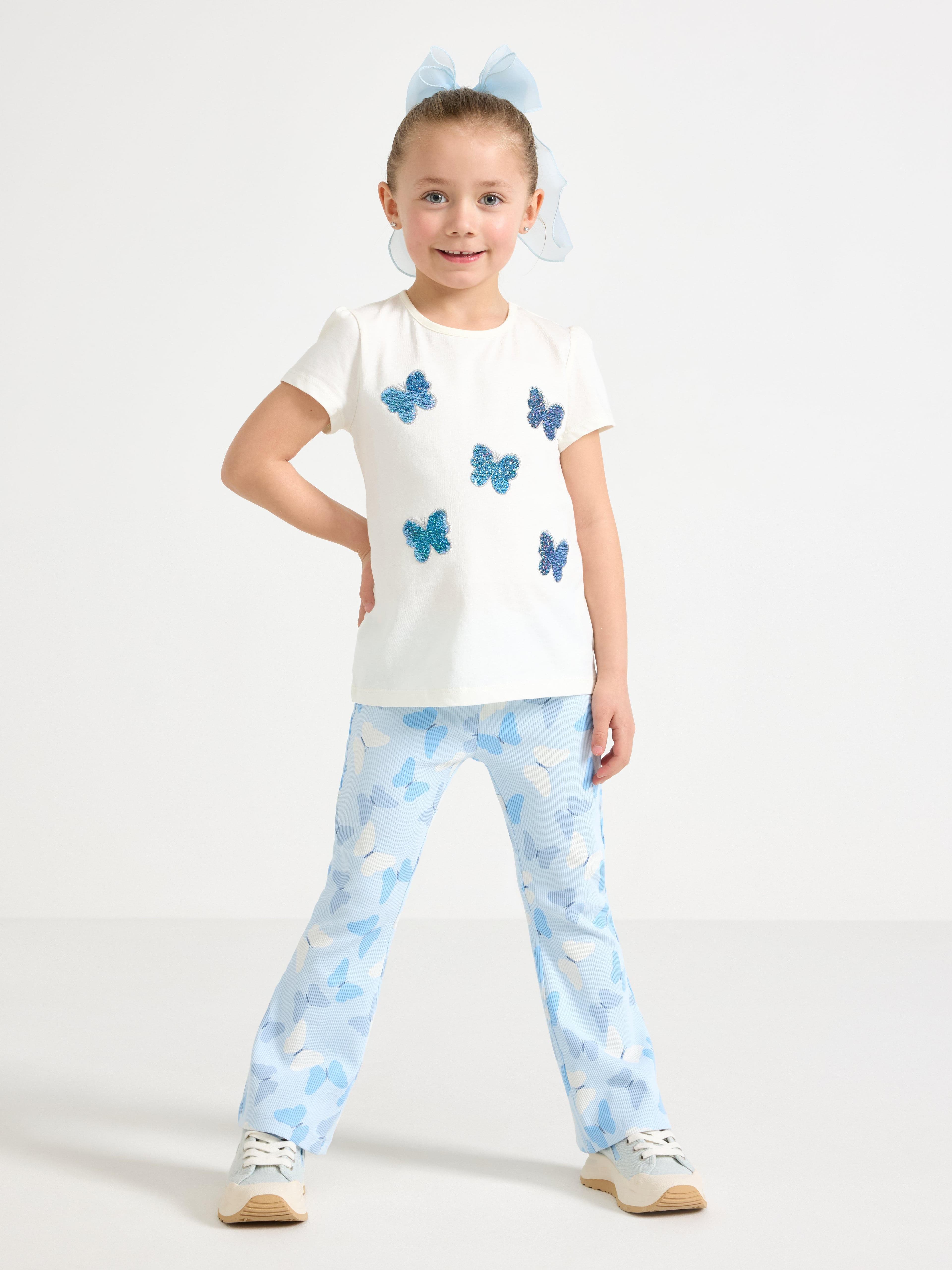 Utsvingte ribbet leggings
