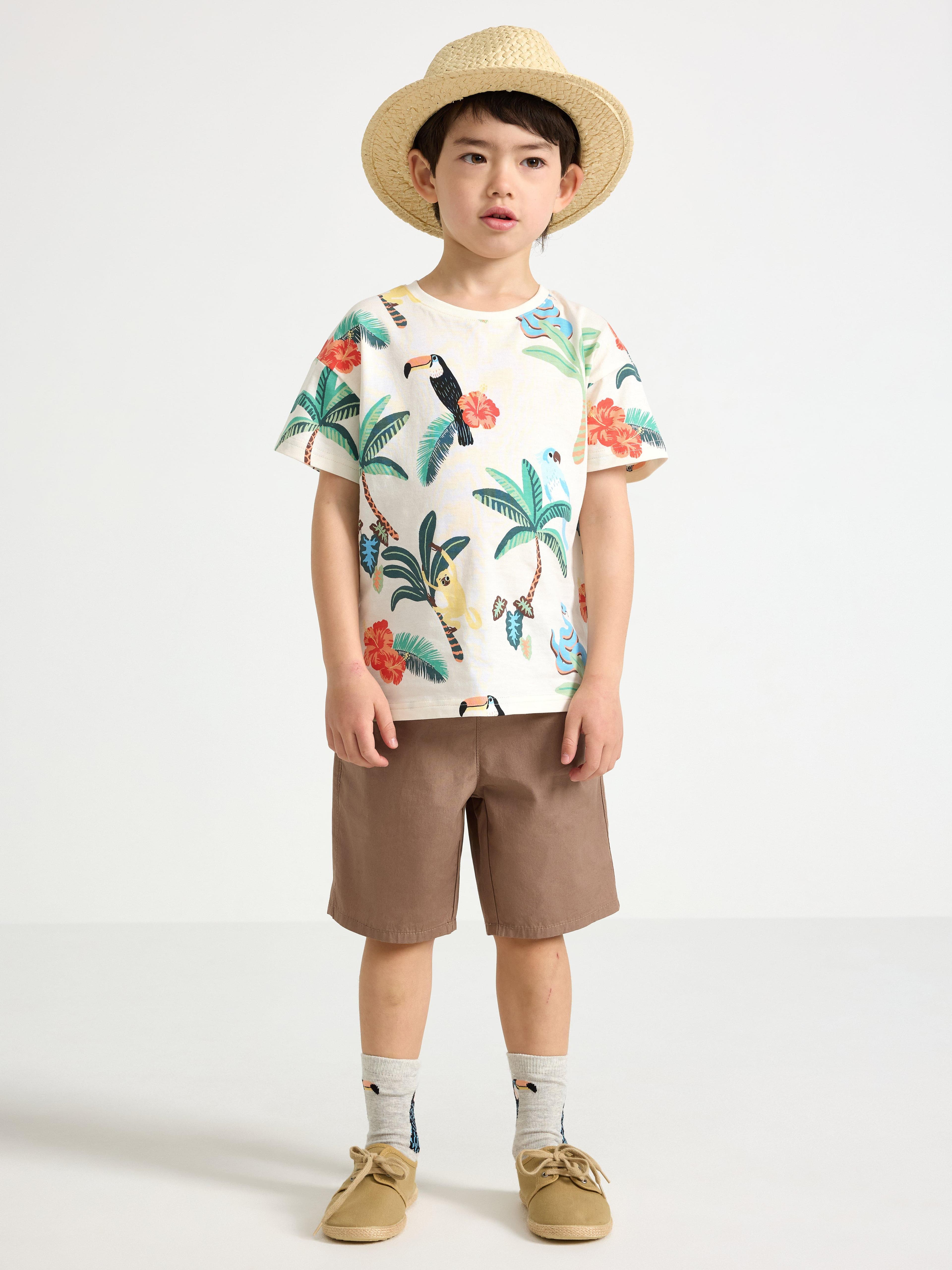 Shorts i bomullspoplin