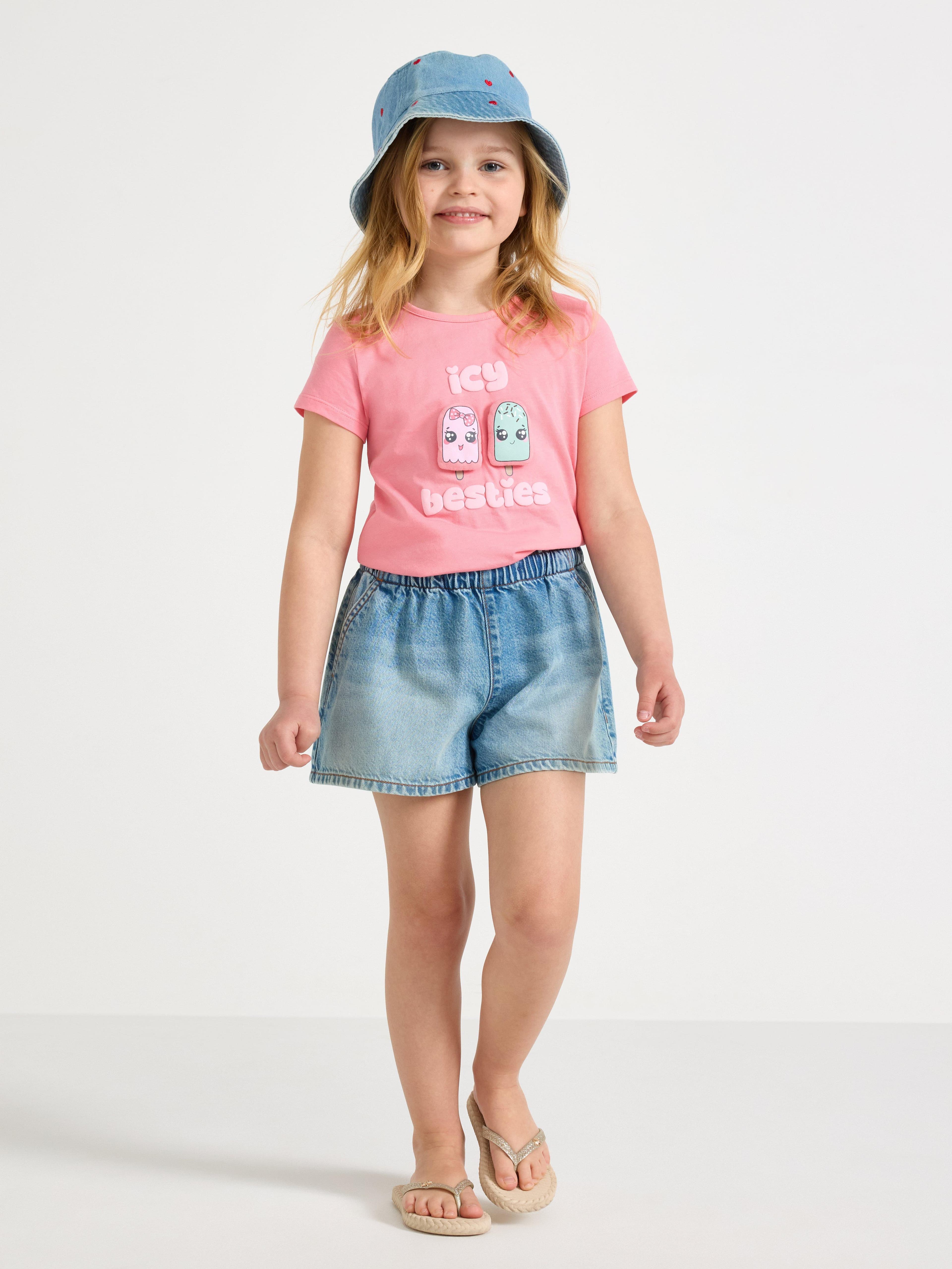 Shorts i denimjersey