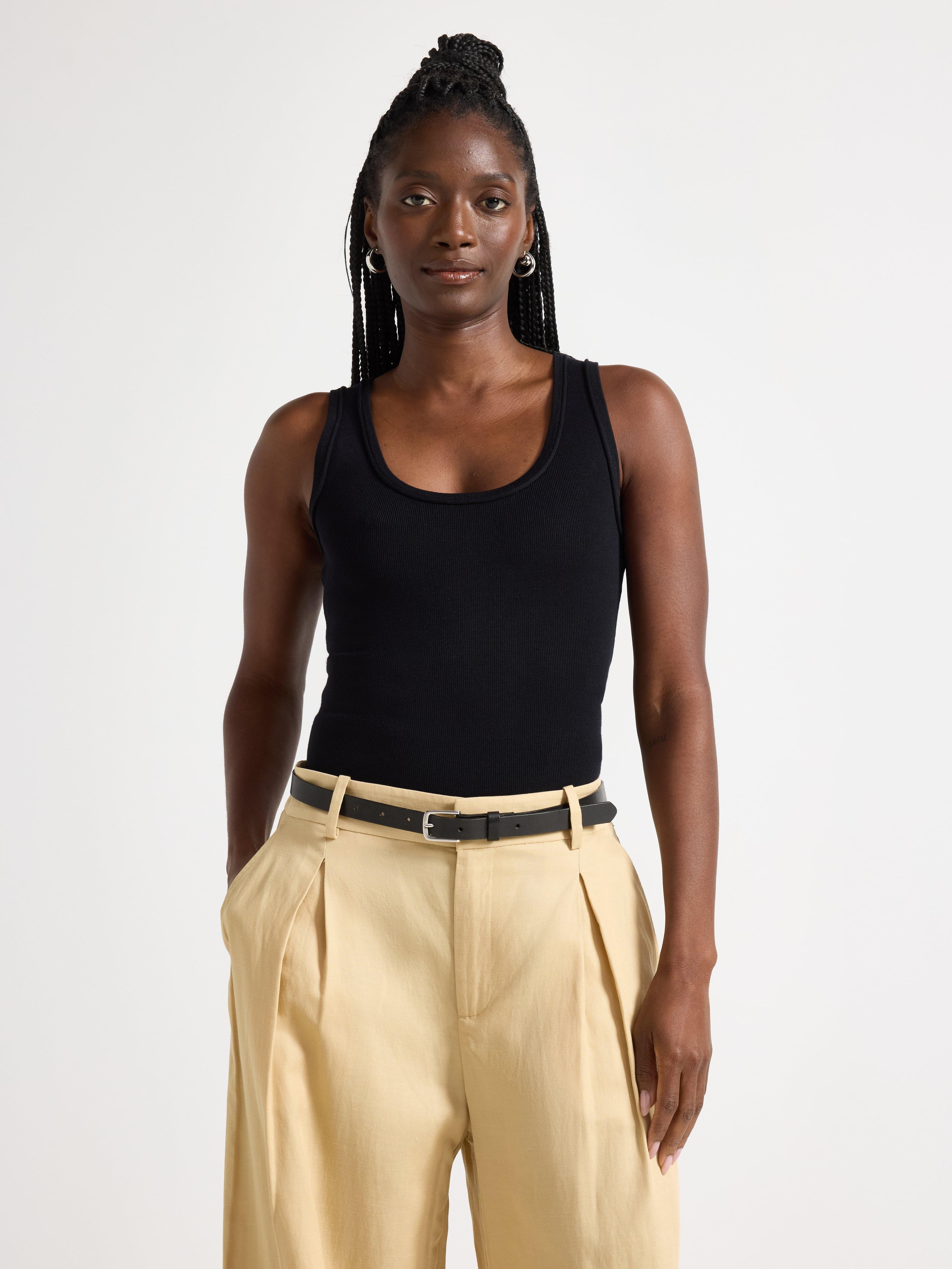 Finstrikket tank topp