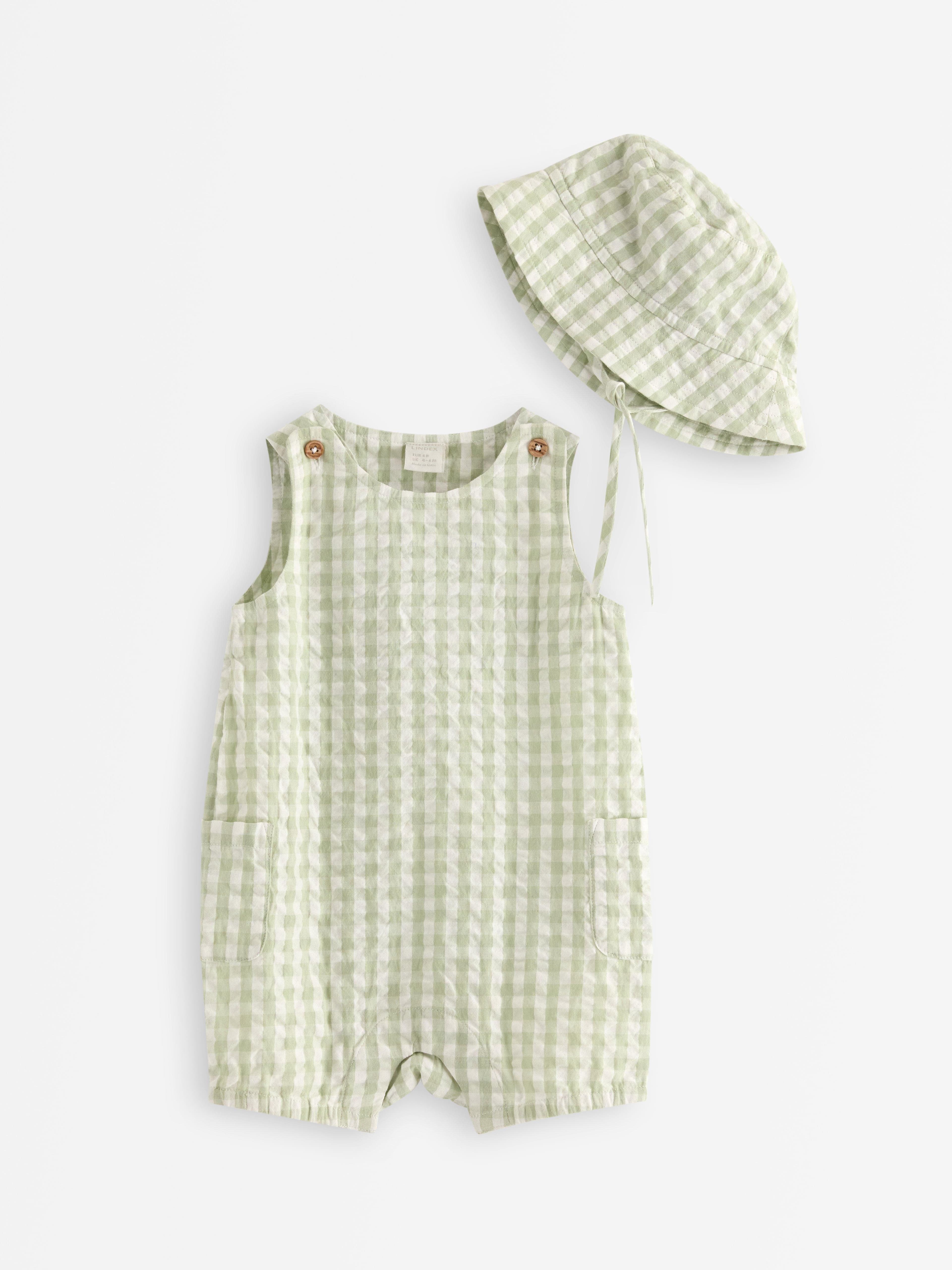 Sett - Romper og solhatt