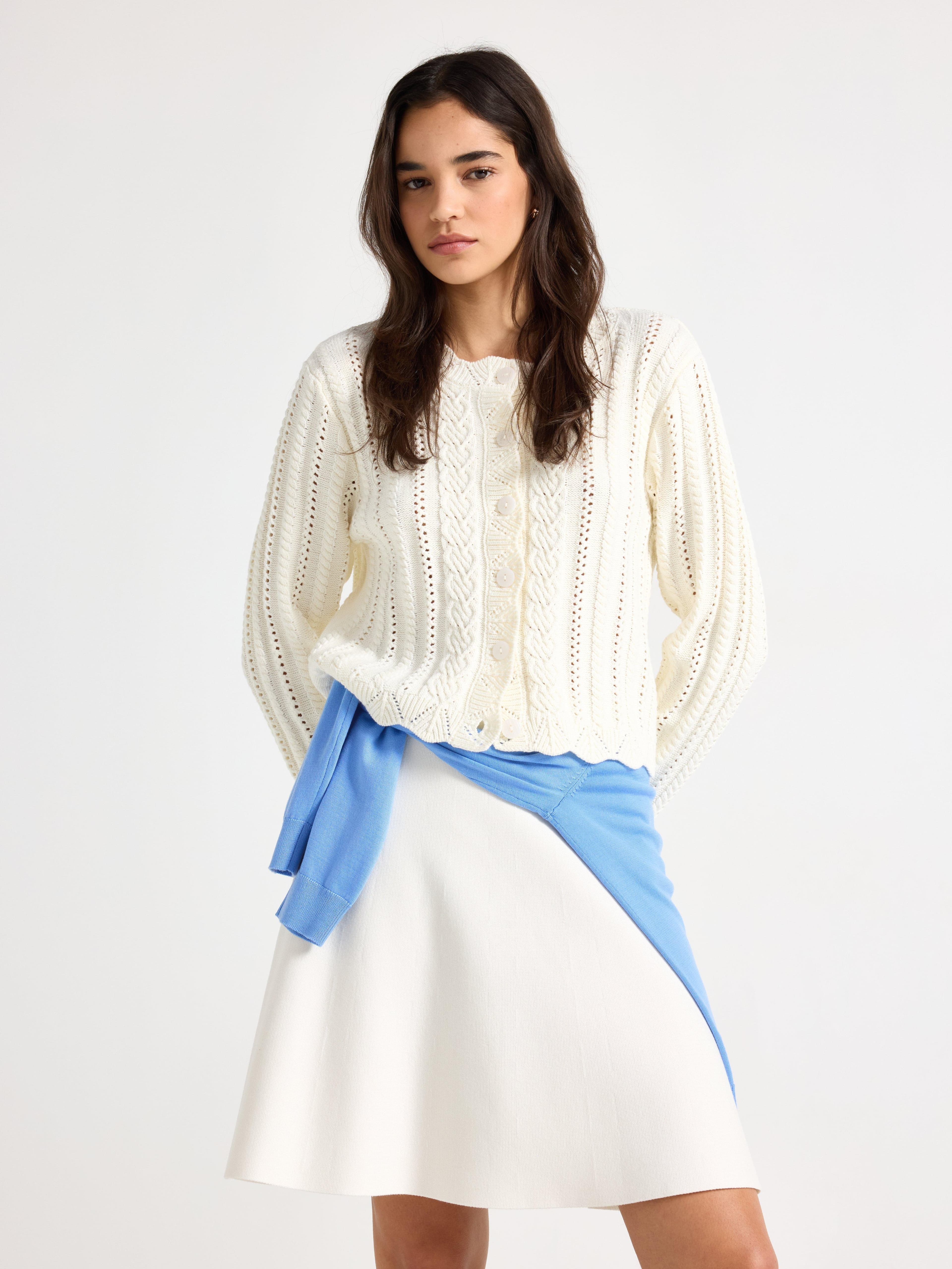 Mønsterstrikket cardigan