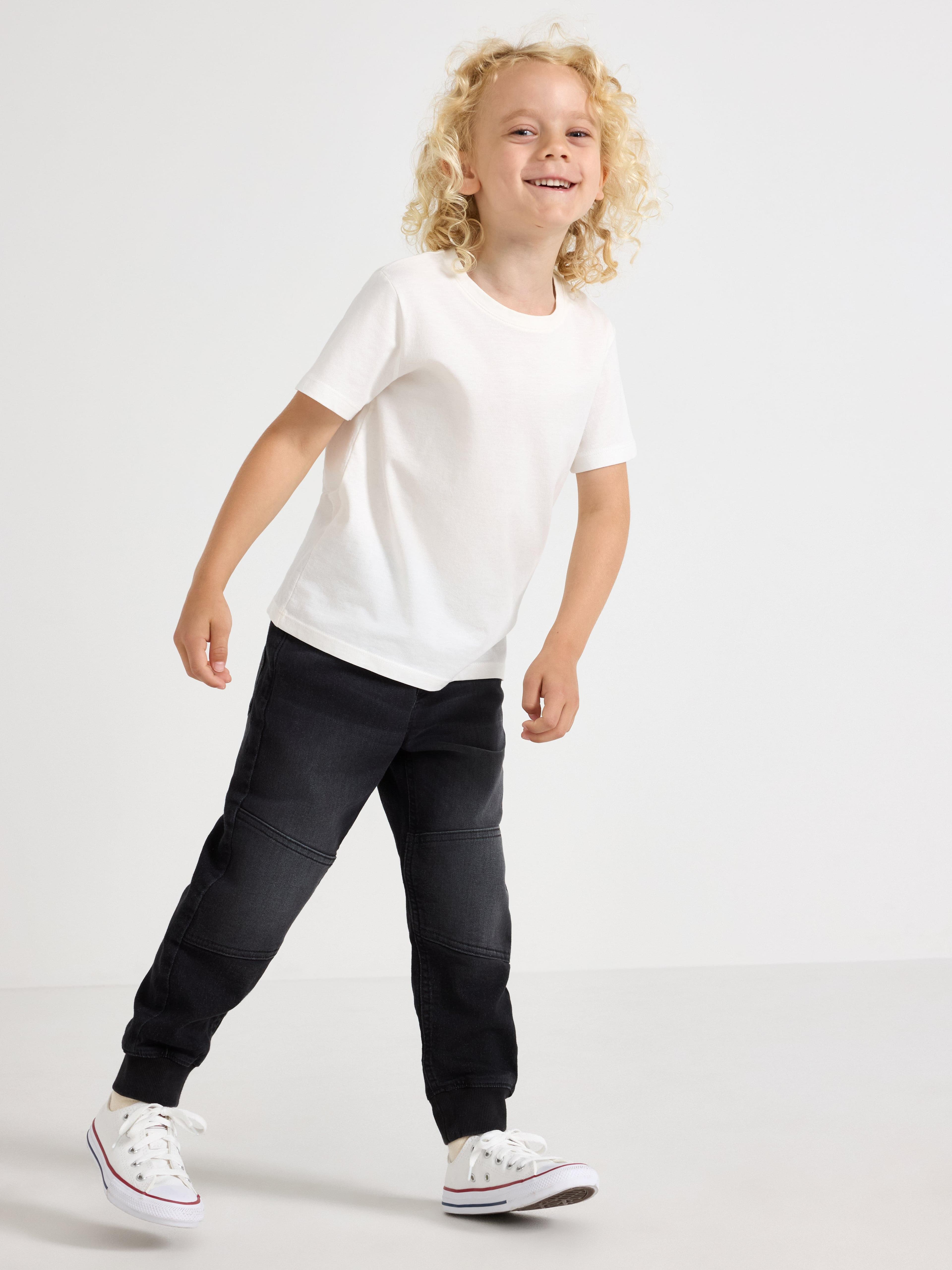 Joggebukser i denimjersey