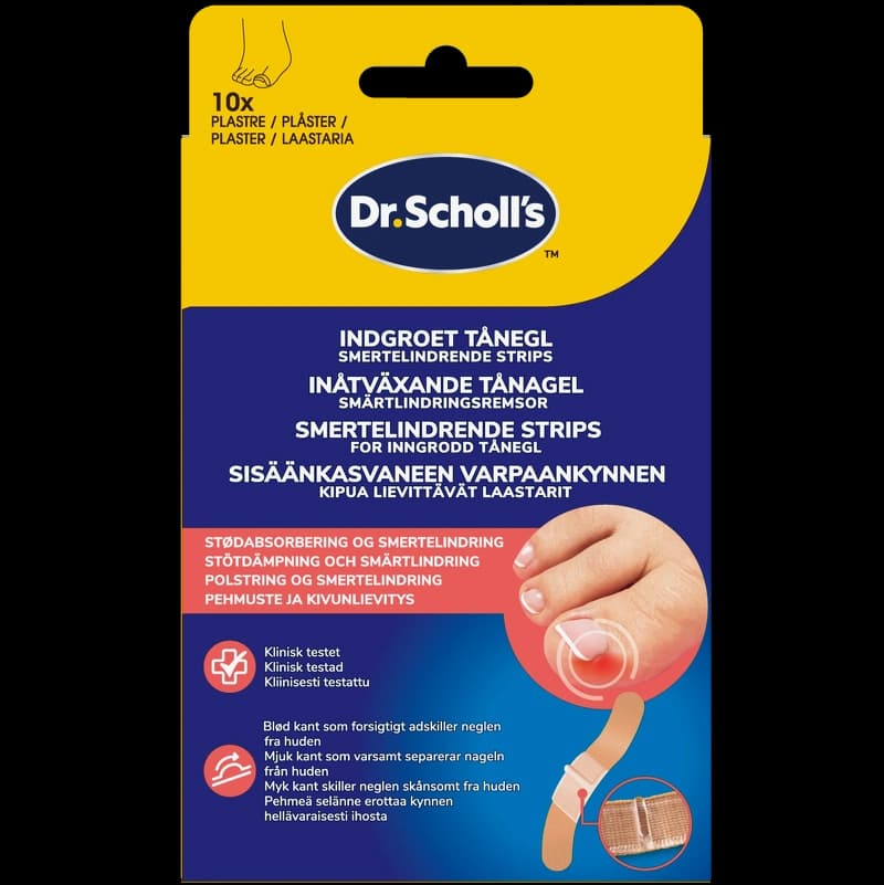 Scholl Ingrown Toenail Relief Strips 10 pcs