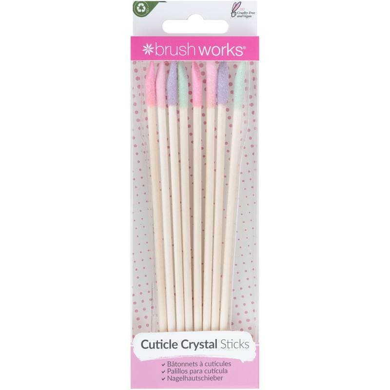 Brushworks Cuticle Crystal Sticks 8 pieces