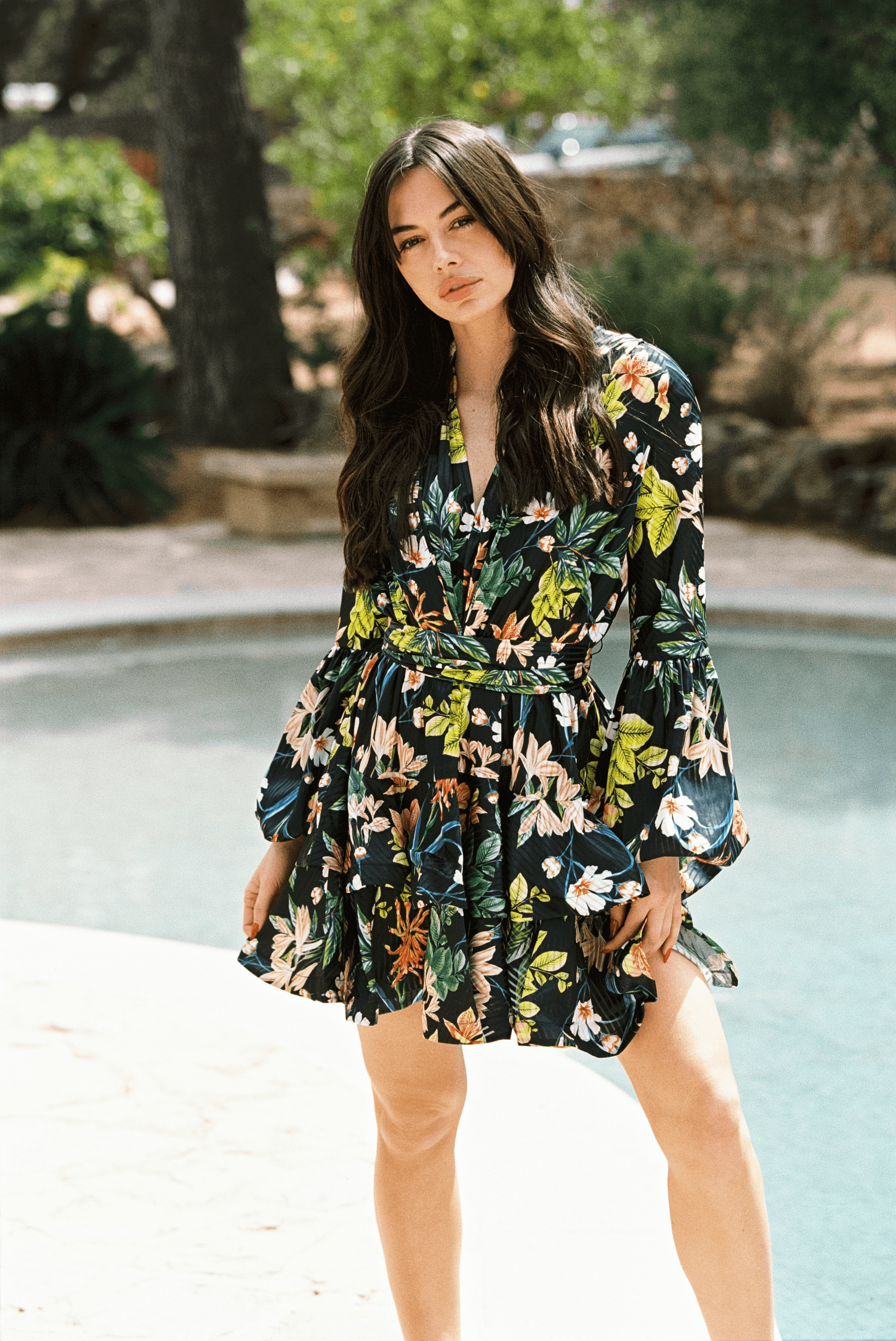 Asya Dress Black Flowergarden