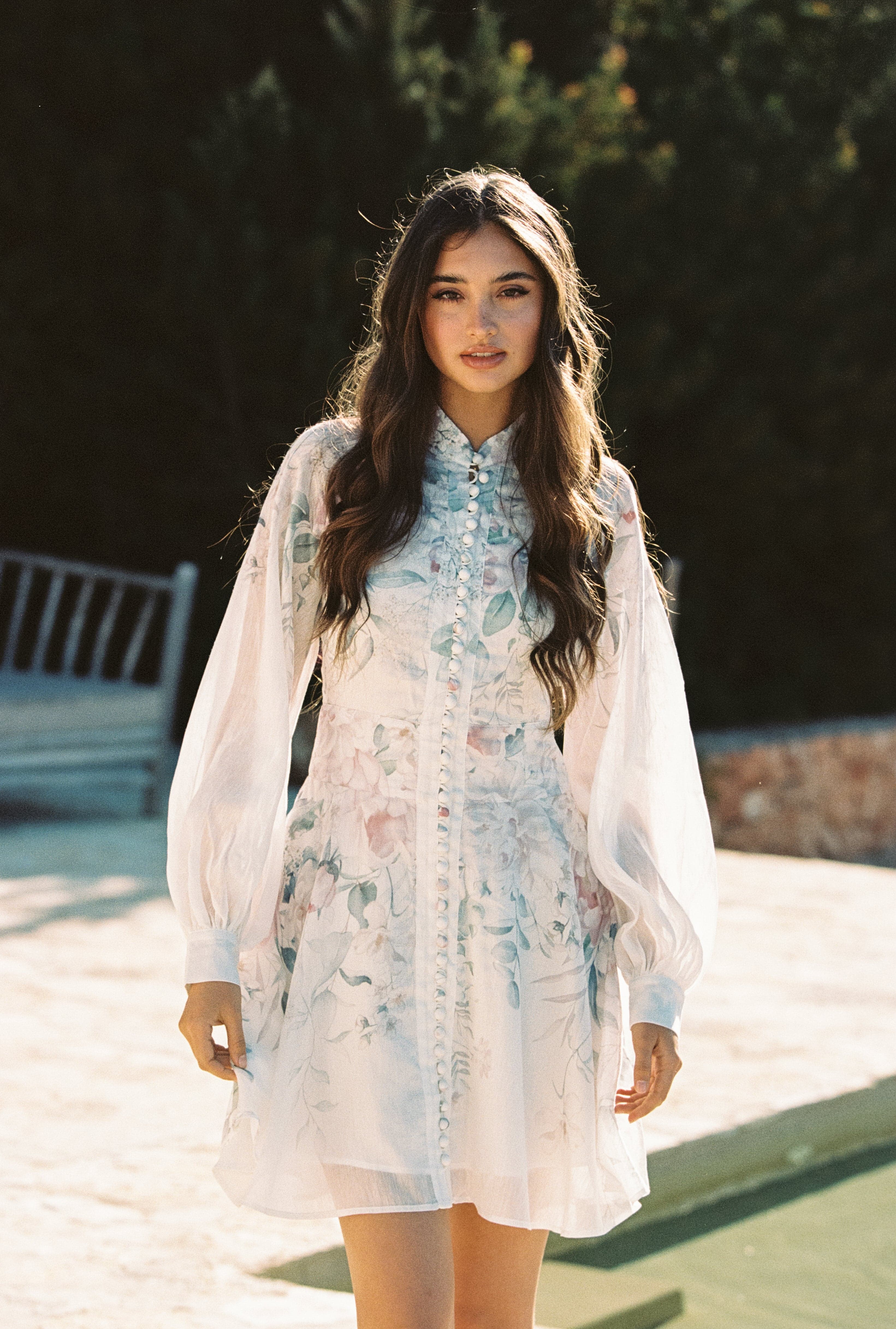 Leona Halter Mini Dress - Pale Blossom