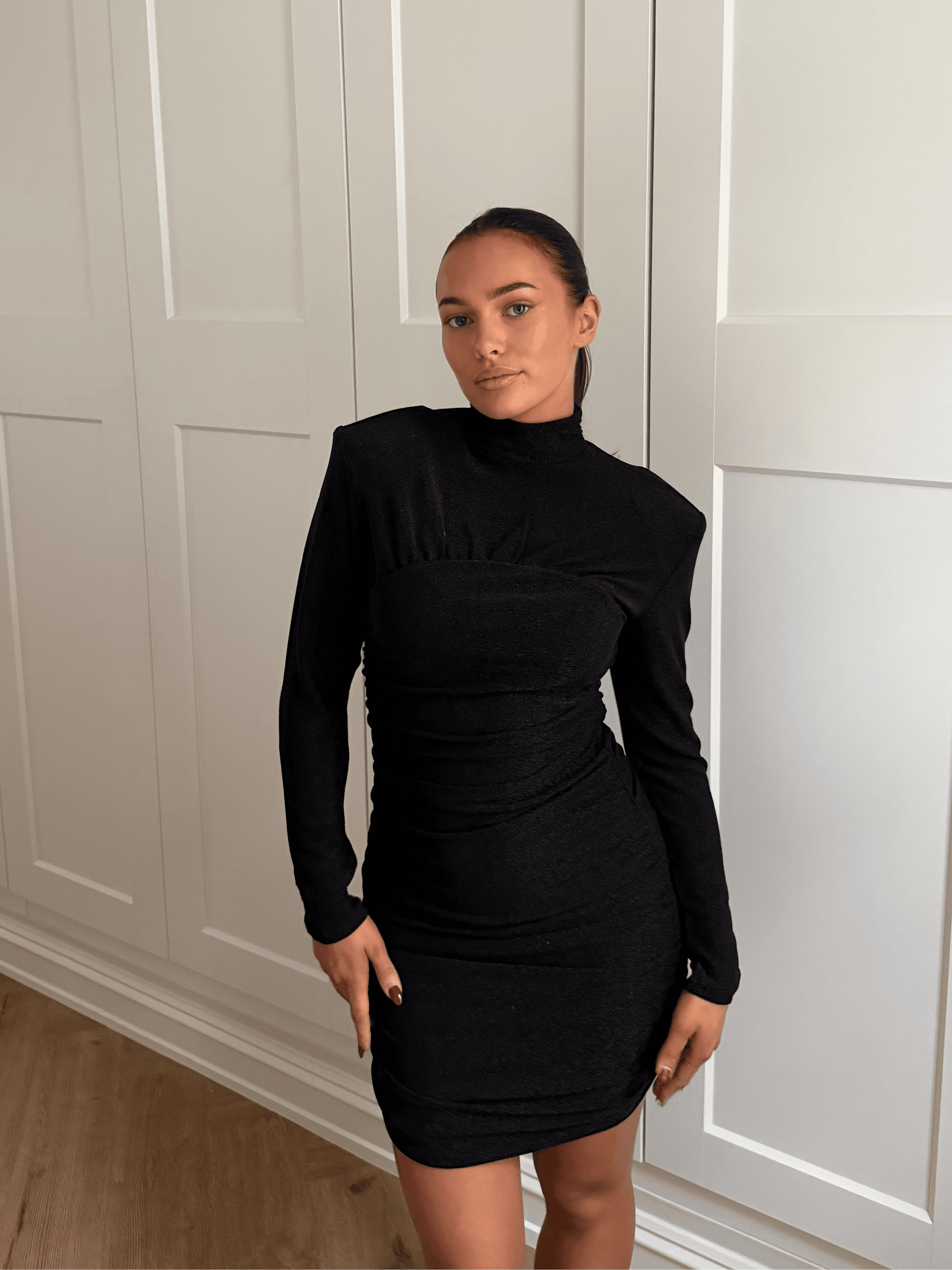 Anthea Bustier Mini Dress - Glittering Onyx