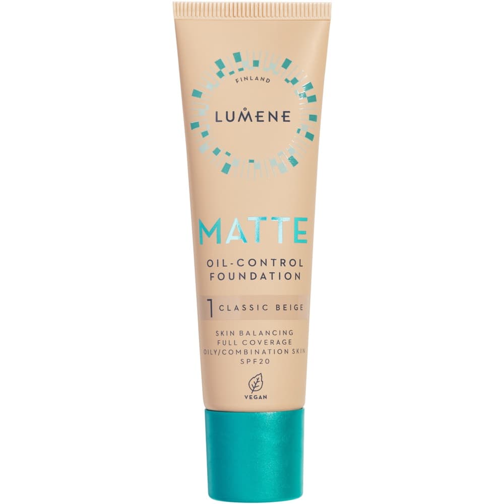 Matte Oil-Control Foundation SPF20, 1 Classic Beige