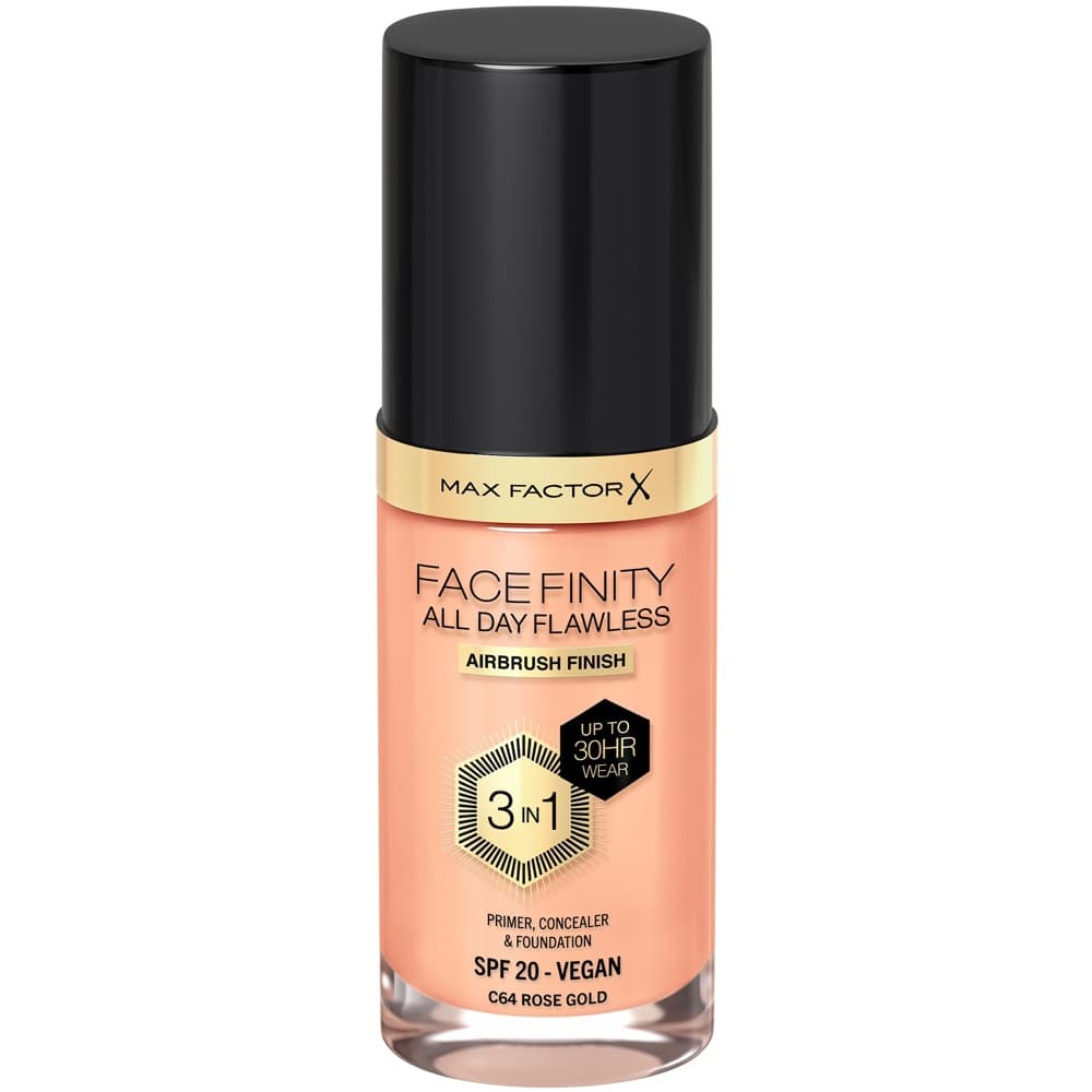 All Day Flawless 3-in-1 Liquid Foundation, 64 Rose Gold