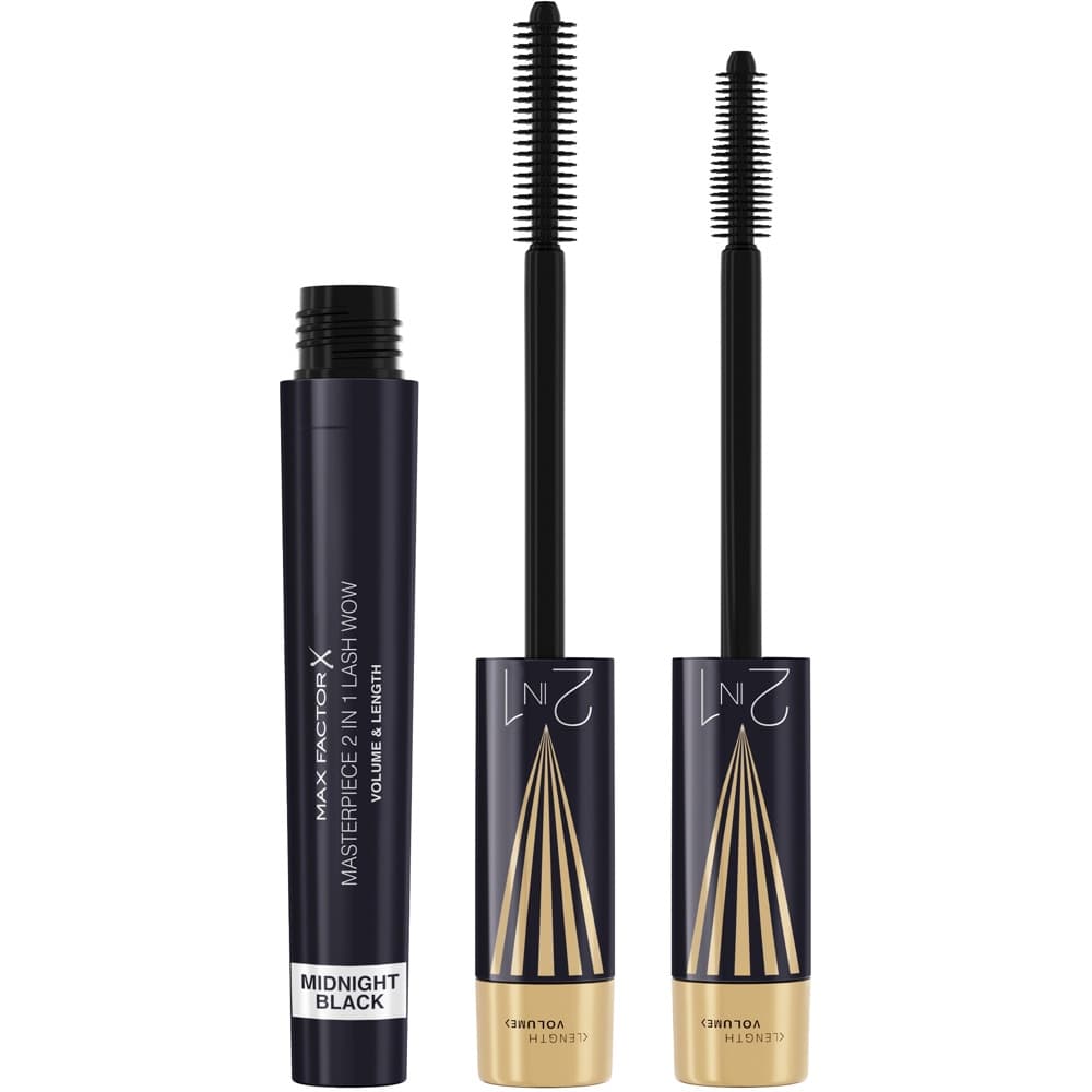 Masterpiece 2-in-1 Lash Wow Mascara, Midnight Black