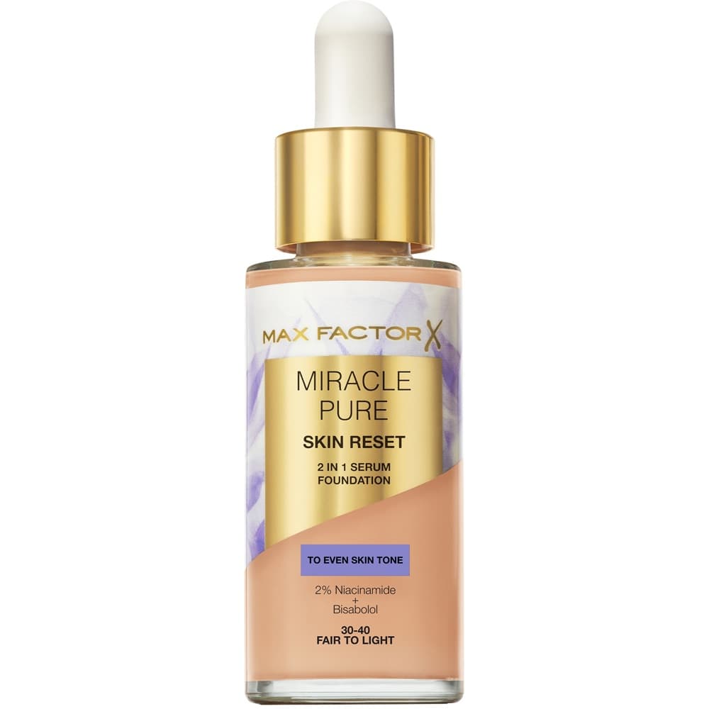 Miracle Pure 2in1 Skin Reset Serum Foundation, 30-40 Fair to Light