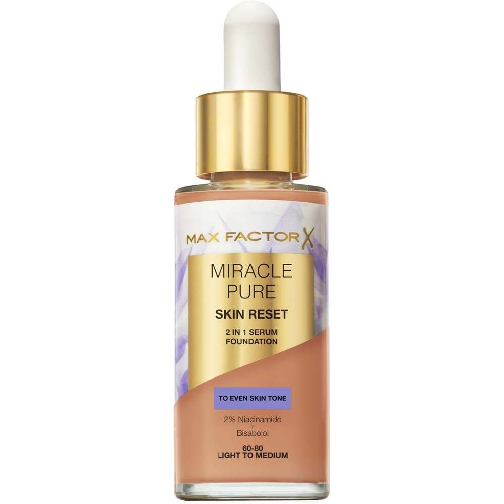 Miracle Pure 2in1 Skin Reset Serum Foundation, 60-80 Light to Medium