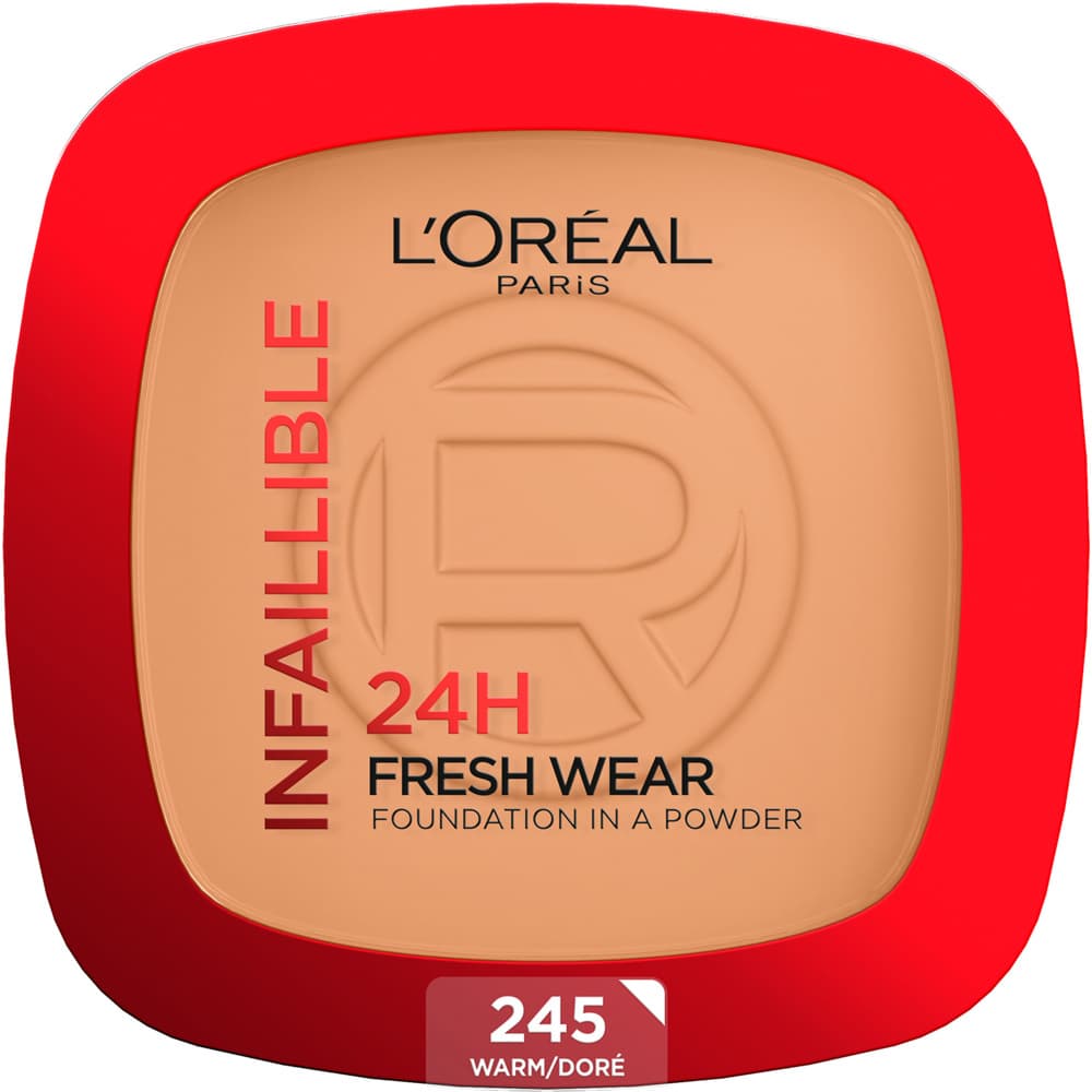 Infaillible 24H Fresh Wear Powder Foundation, 245 Warm Undertone