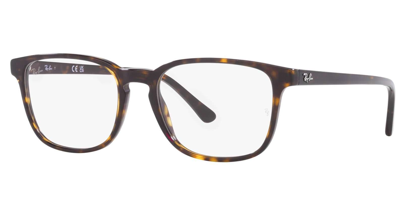 Ray-Ban briller - rb5418 fra Ray-Ban - Havana - Acetate - rektangulær - Large