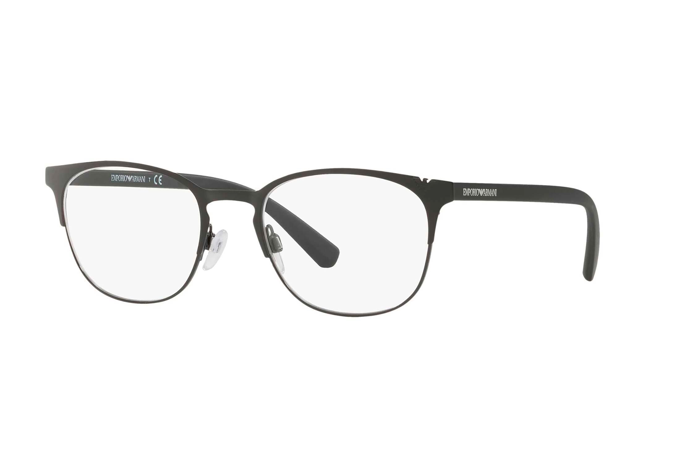 Emporio Armani briller - ea1059 3001 - Svart, Large Halv ramme i Metall, Plast - Wayfarer