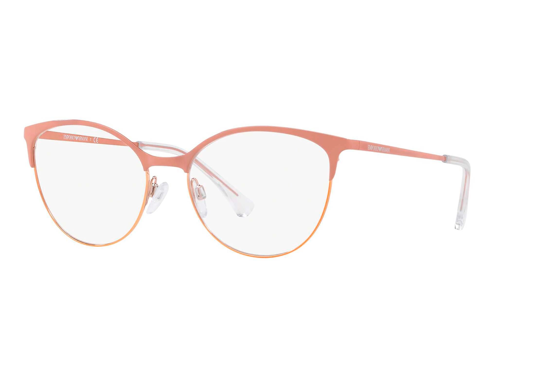Emporio Armani briller - ea1087 3167 - Rosa, Small Halv ramme i Metall - CatEye
