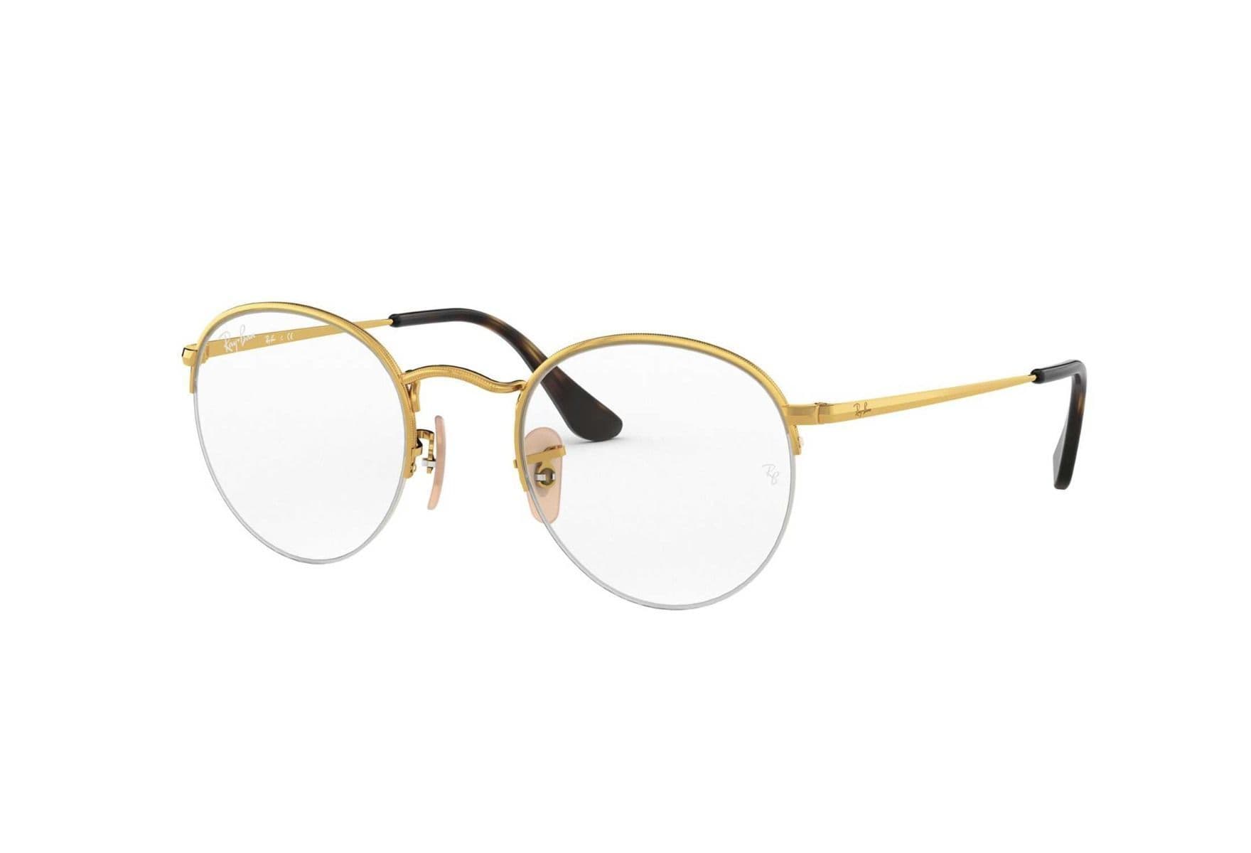 Ray-Ban briller - Round Gaze rb3947v 2500 - Sølv, Small Halv ramme i Metall - Rund