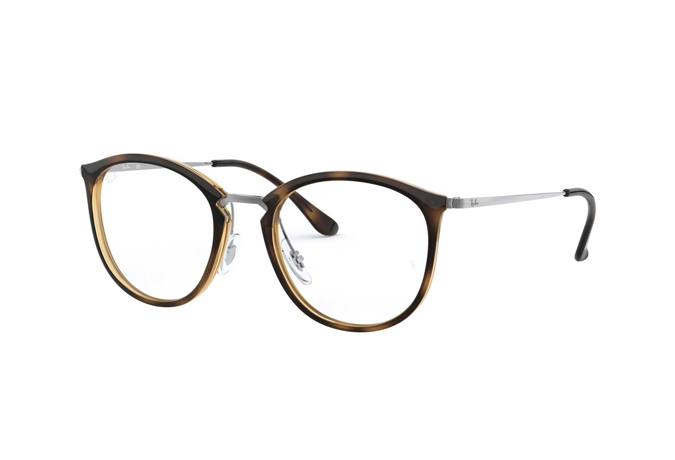 Ray-Ban briller - rb7140 2012 - Brun, Medium Hel ramme i Metall, Plast - Rund
