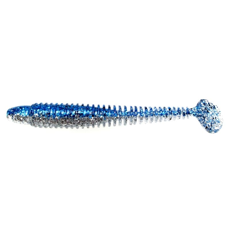 Lunker City Swimmin' Ribster Blue Ice 10,2cm 9-pack