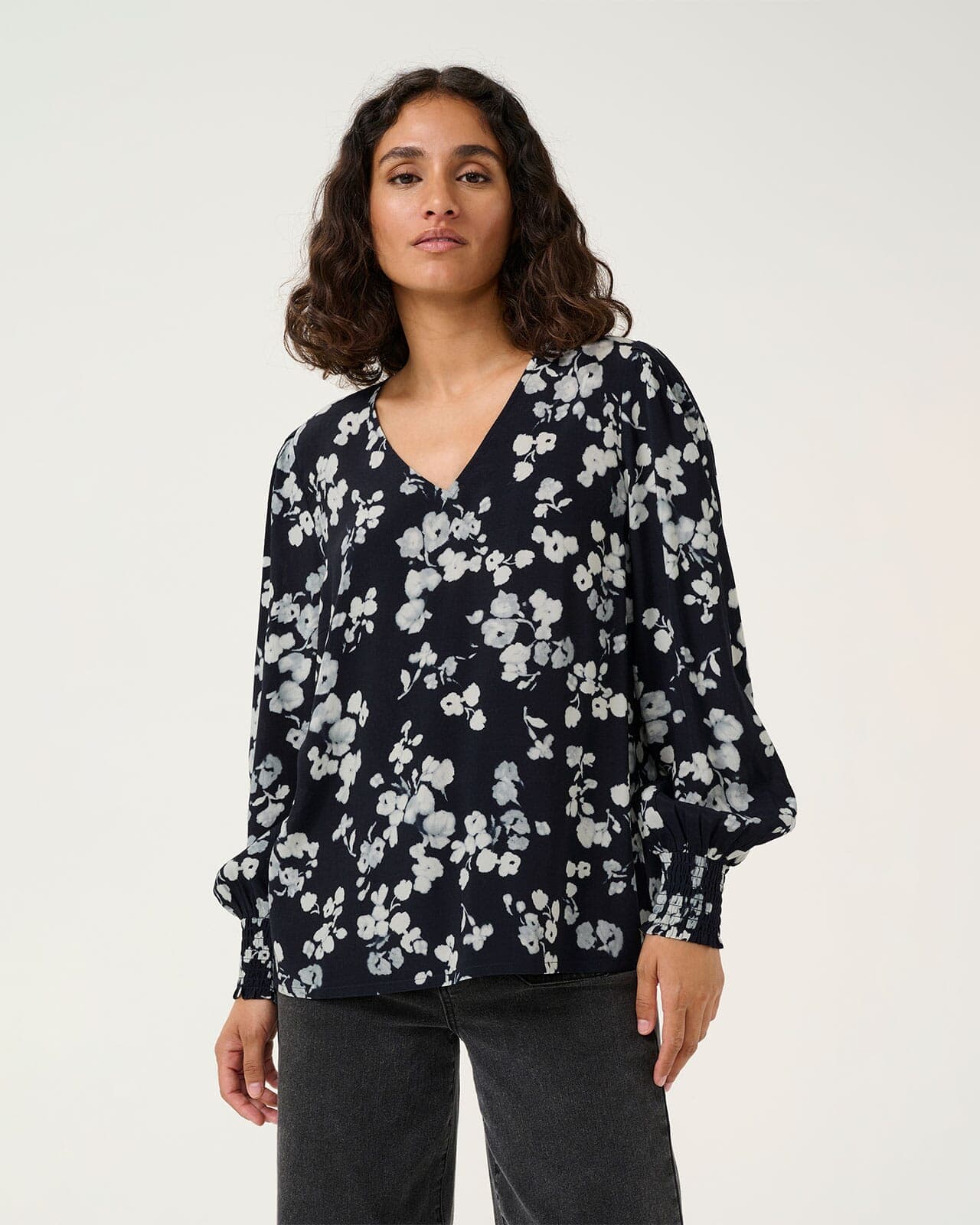 KAFFE Bluse Alice, 36, KAFFE Bluse Blå 36
