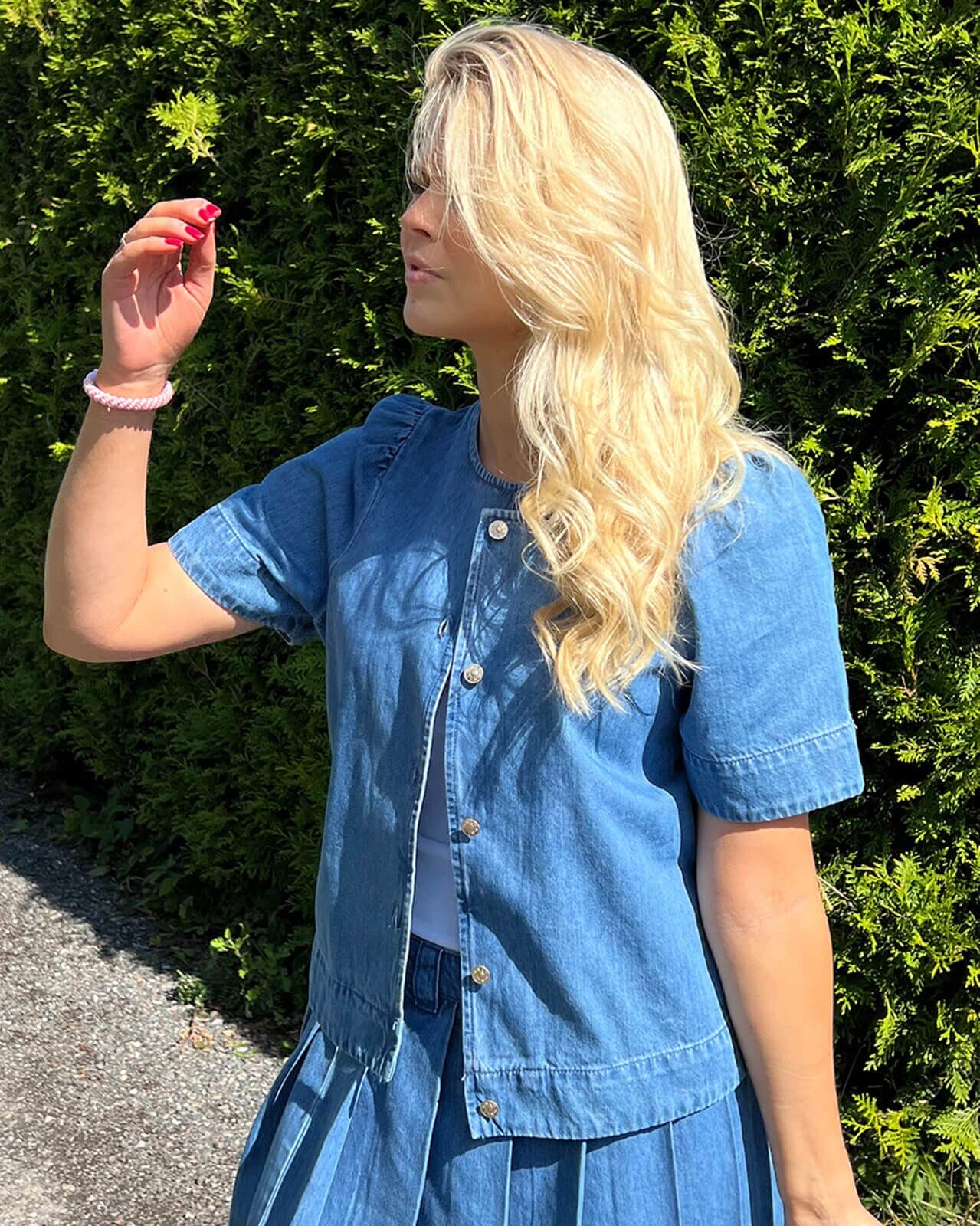 ONLY Denimtopp Astra SS, L, ONLY Topp Blå L