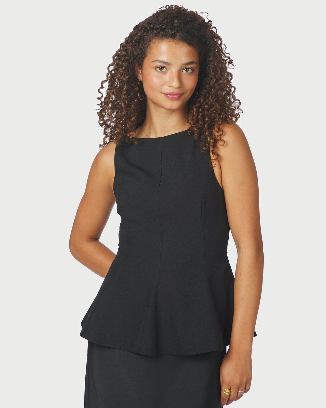 NEO NOIR Topp Agape Structure Tie, 38, NEO NOIR Topp Svart 38