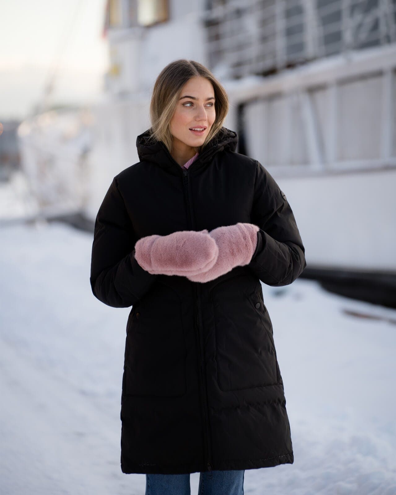FLOYD Parkas Alexandra, L, FLOYD Jakke Svart L