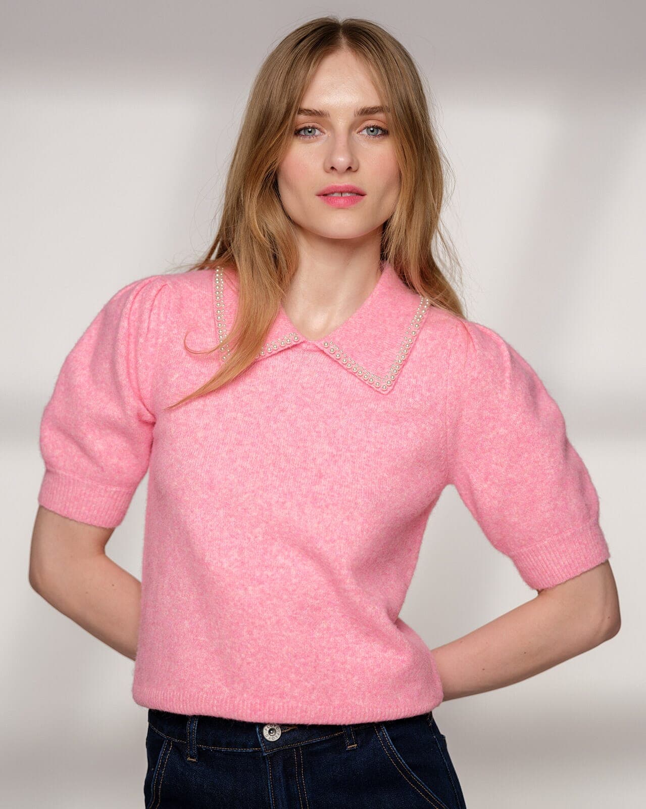 FLOYD Strikket Topp Belia, XS, FLOYD Topp Rosa XS