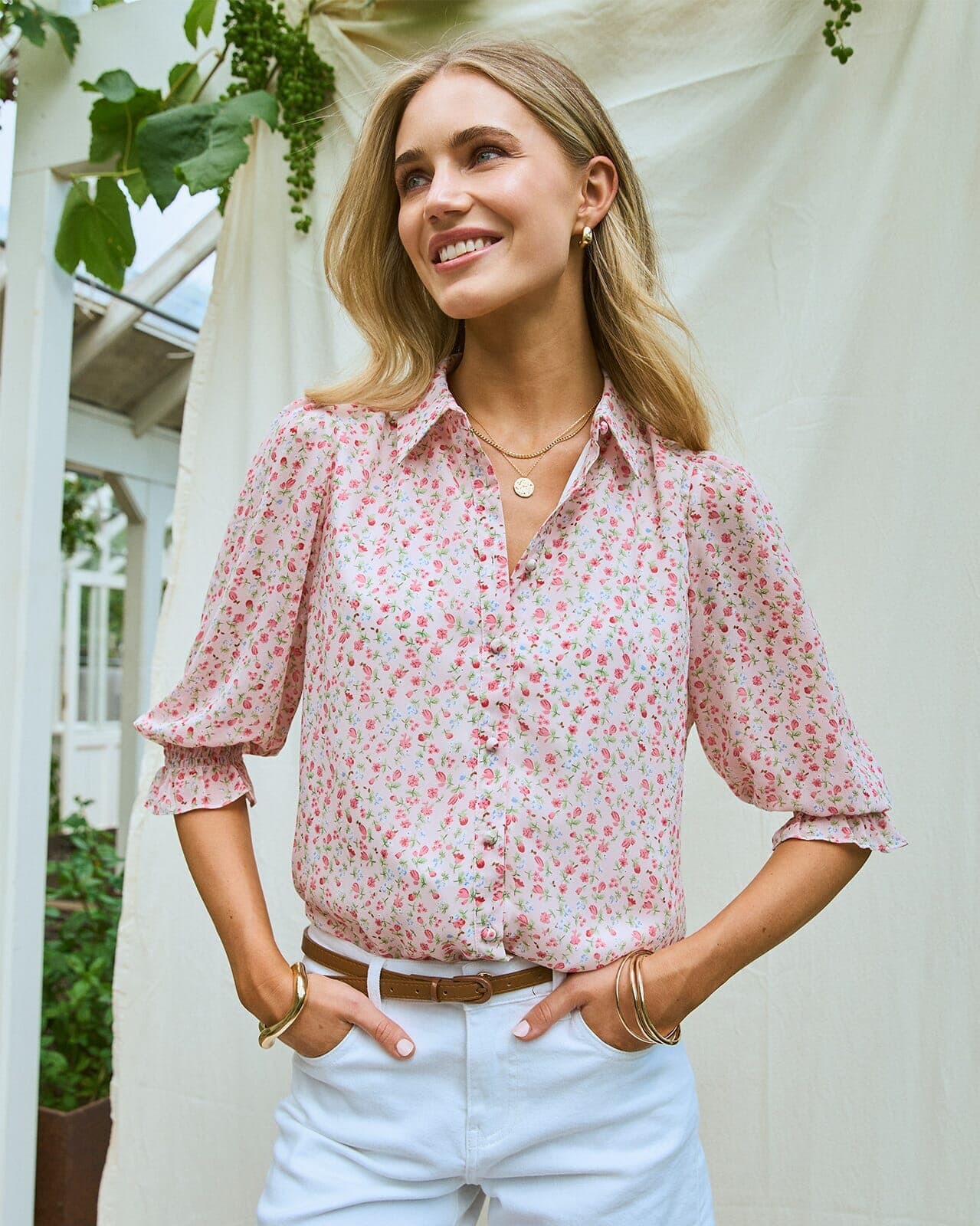 FLOYD Skjorte Norah Candy, XS, FLOYD Skjorte Rosa XS