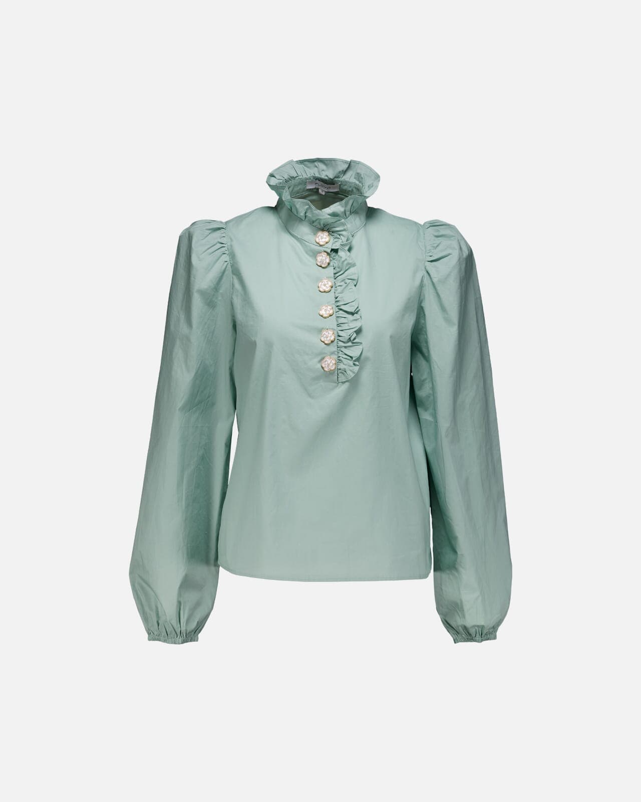 FLOYD Bluse Vanda Flowerbutton, XS, FLOYD Bluse Grønn XS