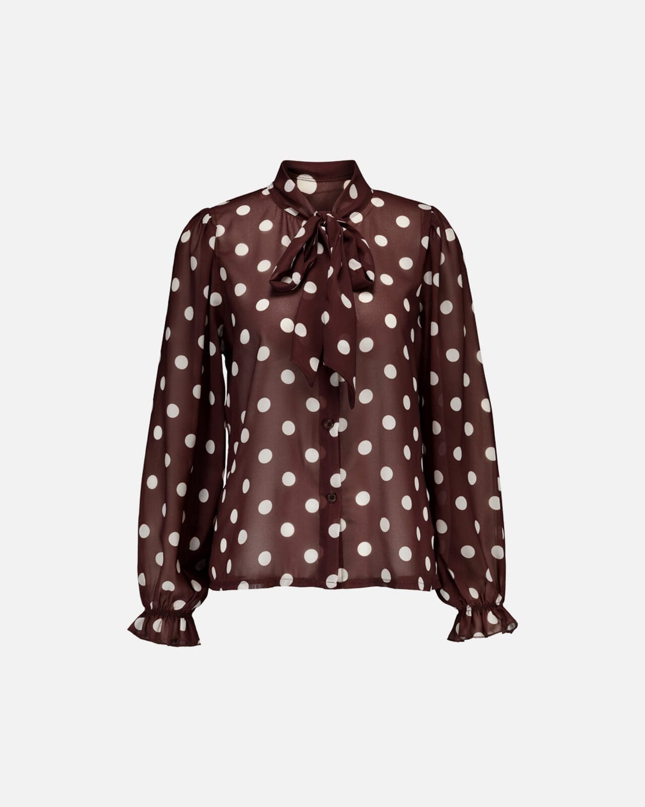 FLOYD Bluse Isara Polka, XS, FLOYD Bluse Brun XS