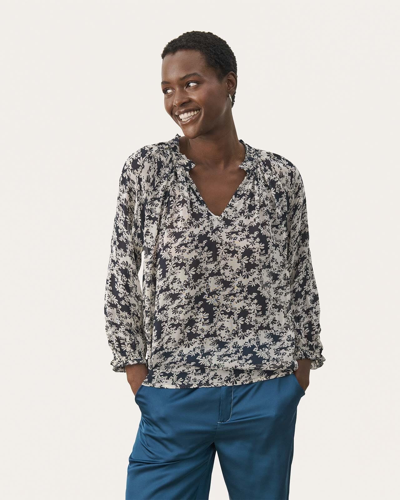 Part Two Bluse Elsia, 38, Part Two Bluse Blå 38