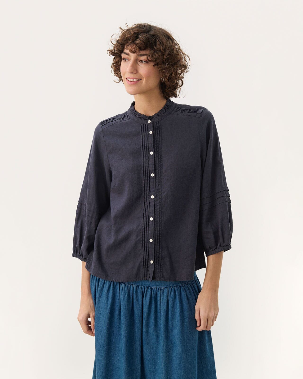 Part Two Bluse Nastja Linmiks, 36, Part Two Bluse Blå 36