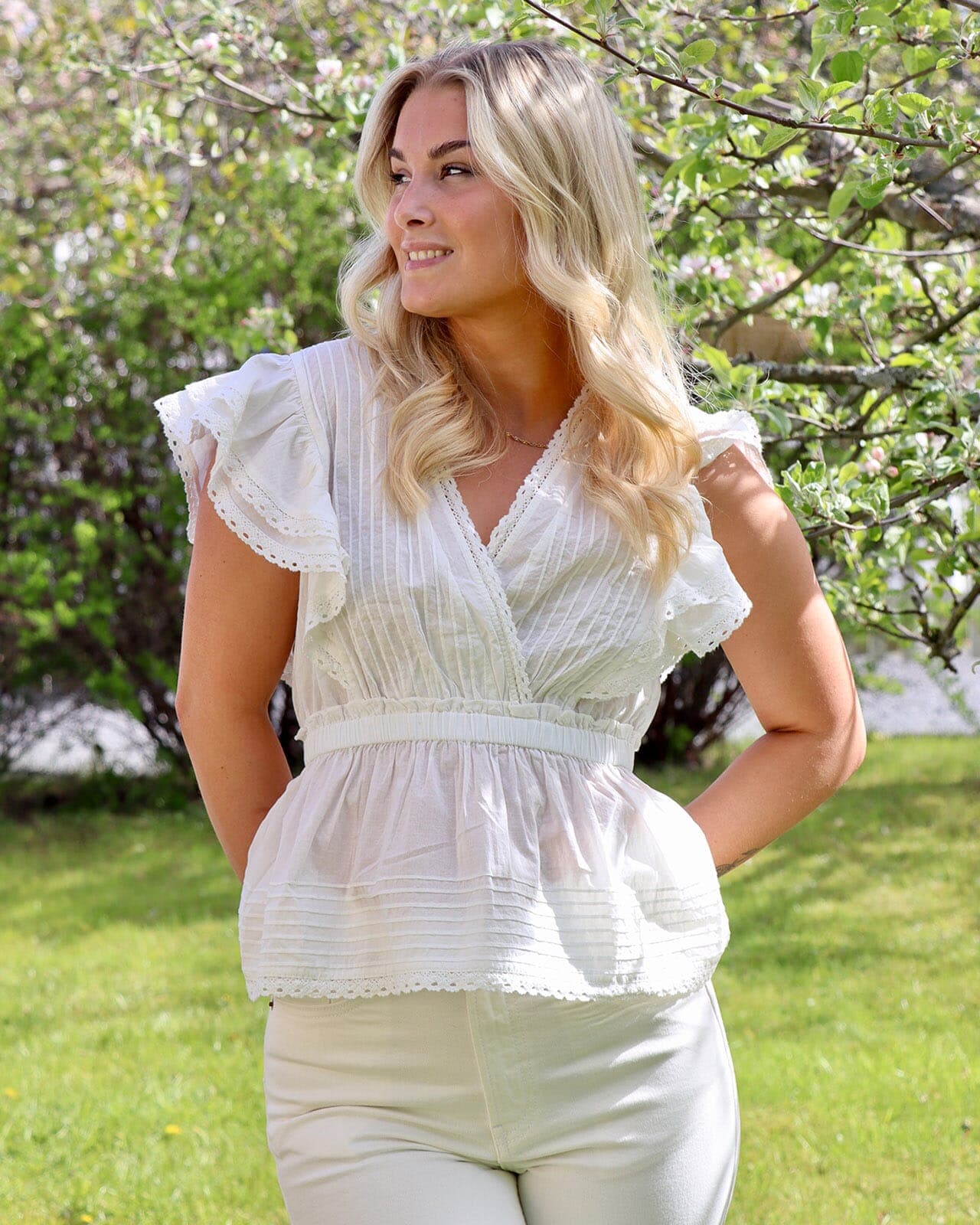 VERO MODA Topp Norden, M, VERO MODA Topp Hvit M