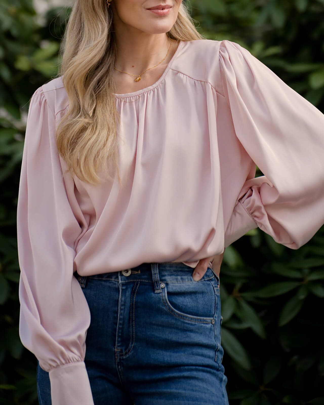 FLOYD Bluse Ebba Satin, XS, FLOYD Bluse Rosa XS