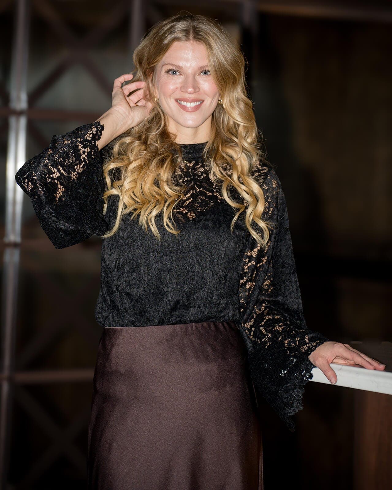 FLOYD Blondebluse Clarisa, XS, FLOYD Bluse Svart XS