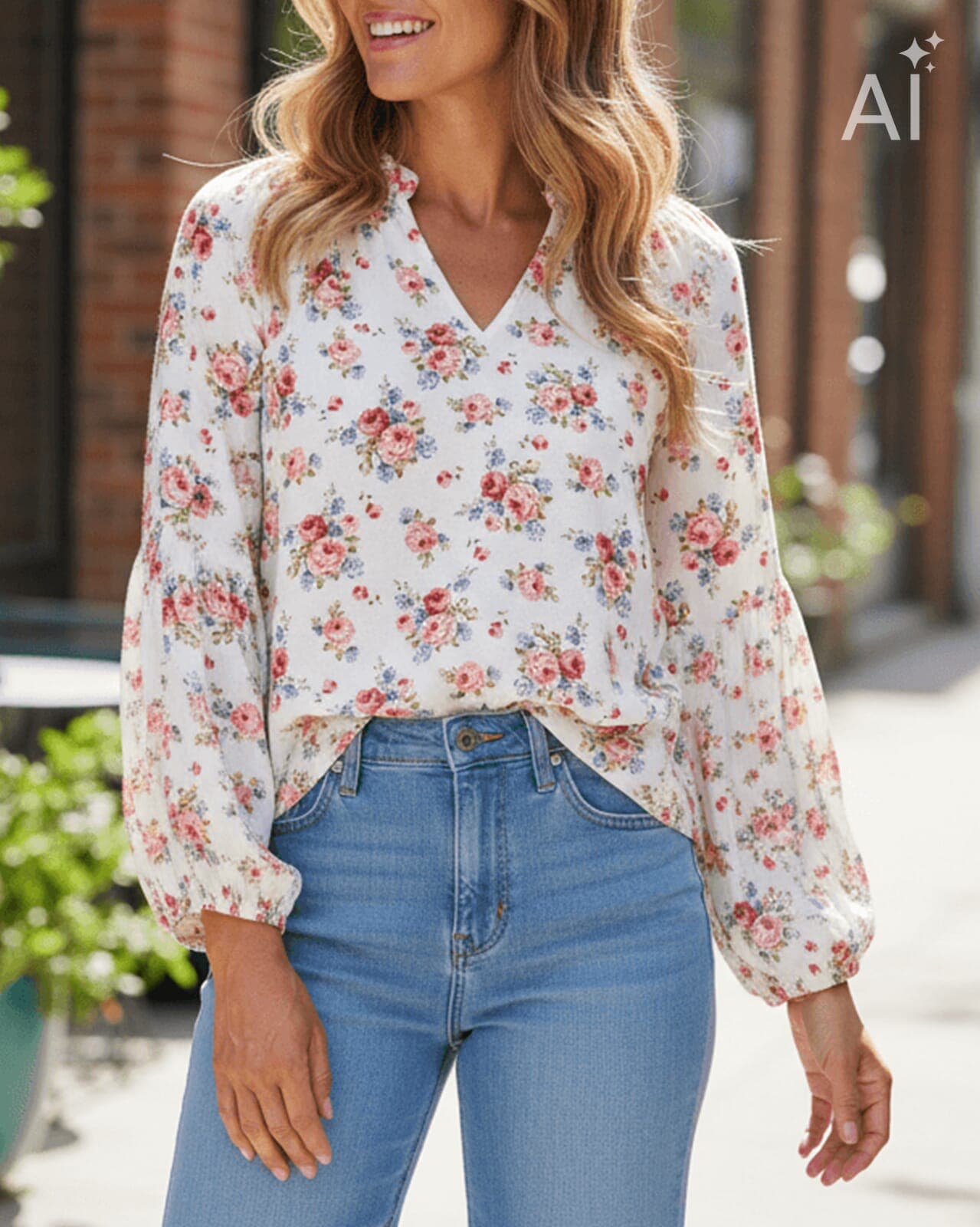 FLOYD Bluse Carmen Garden, XS, FLOYD Bluse Hvit XS