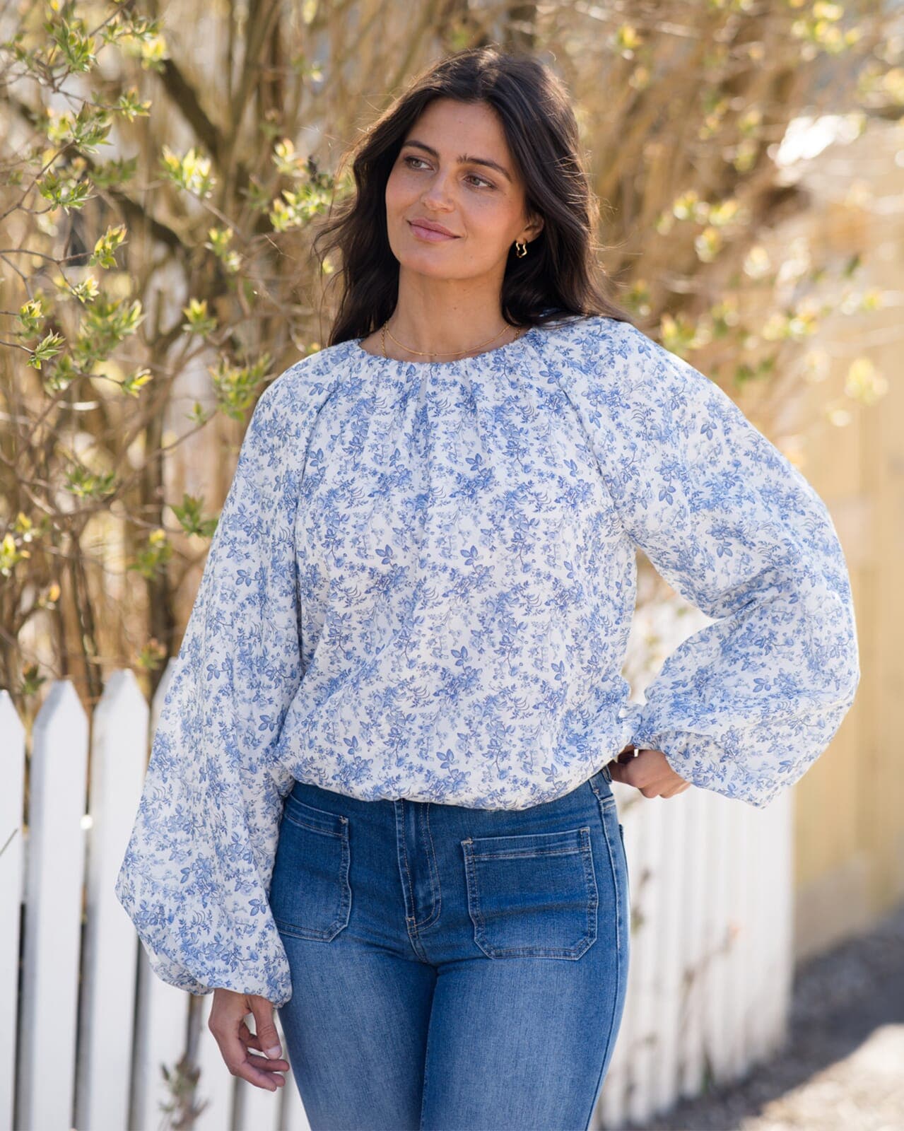 FLOYD Bluse Helly Nostalgie, XL, FLOYD Bluse Blå XL