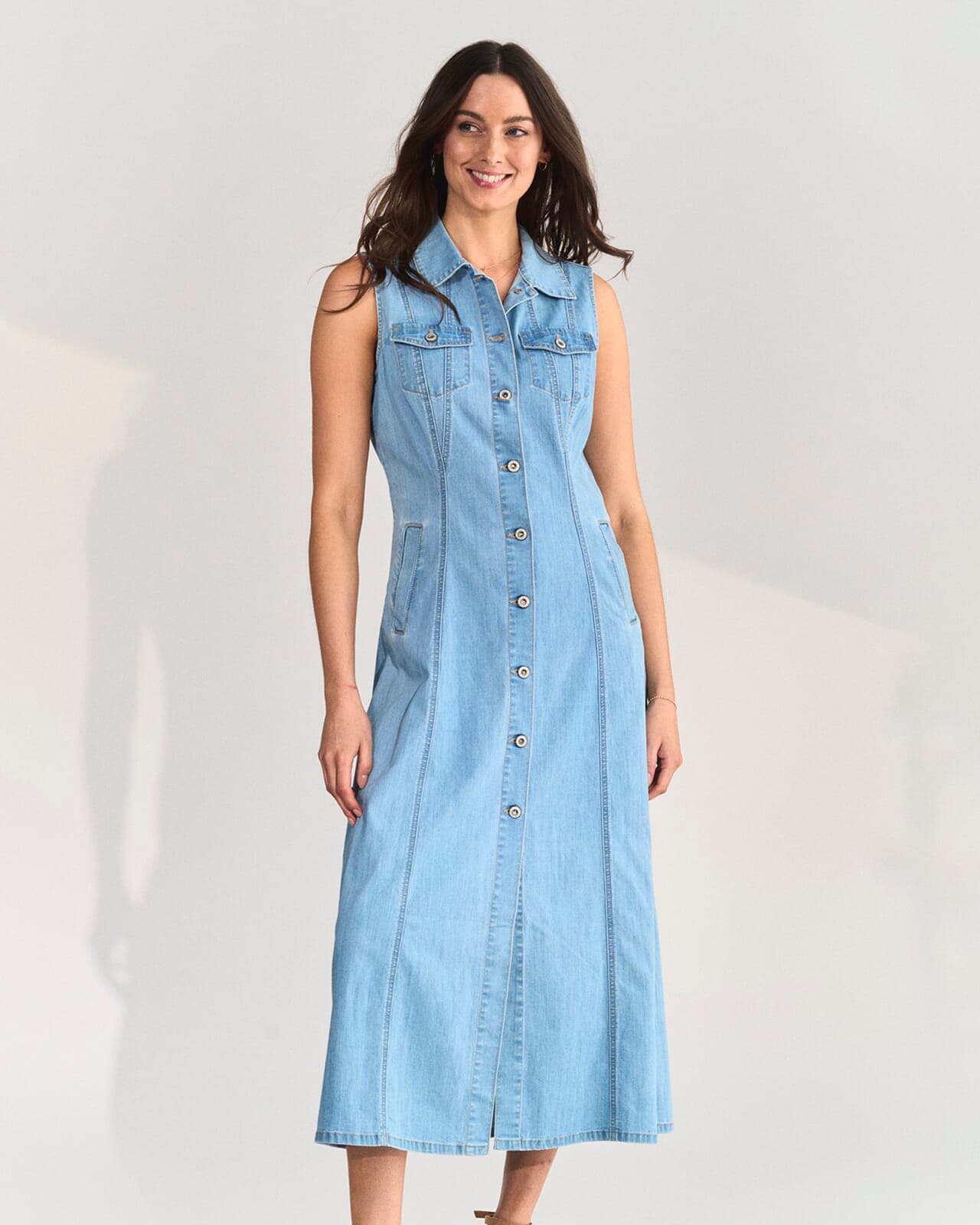 FLOYD Denimkjole Ann, XS, FLOYD Kjole Blå XS