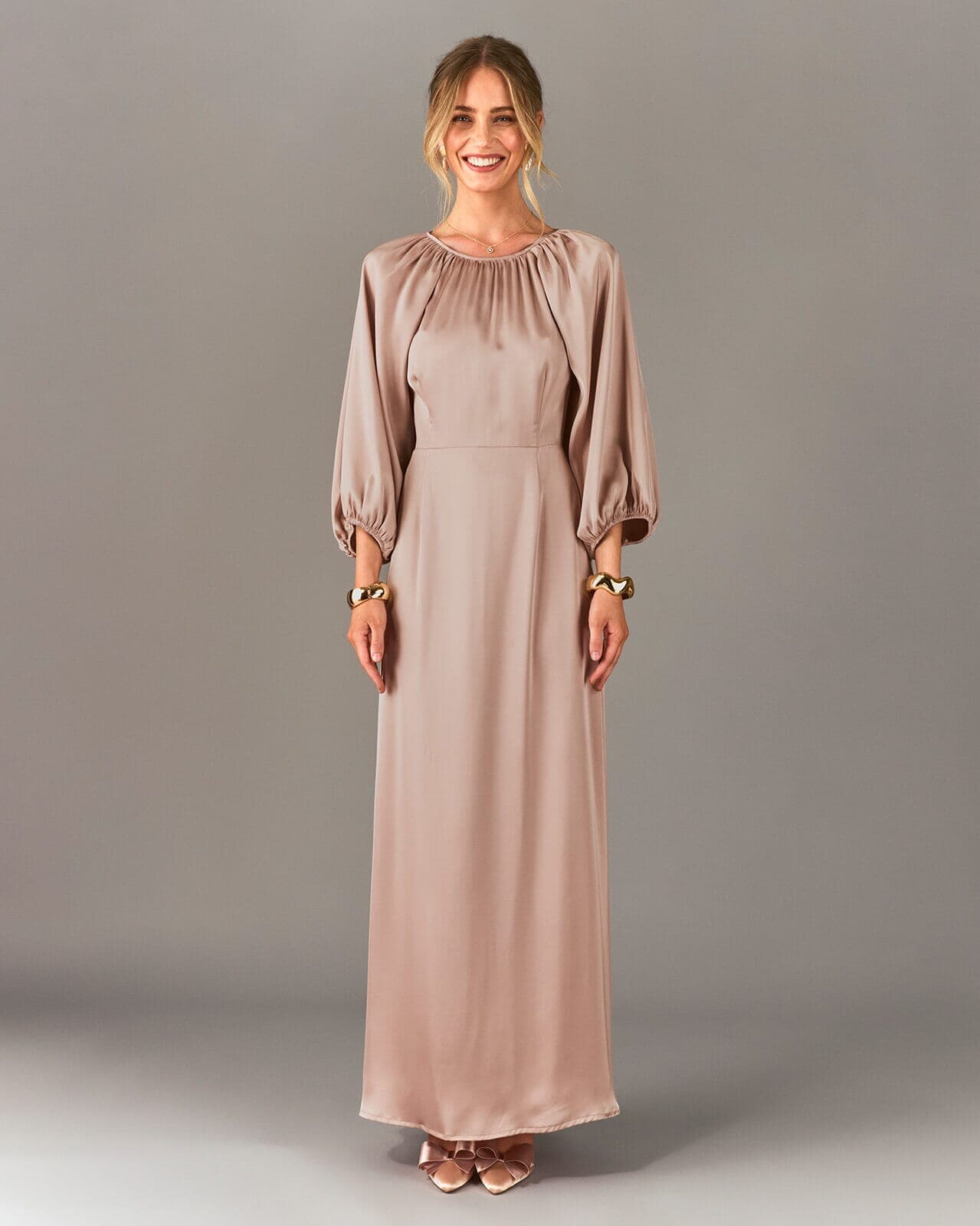 FLOYD Maxikjole Mena, XL, FLOYD Kjole Beige XL