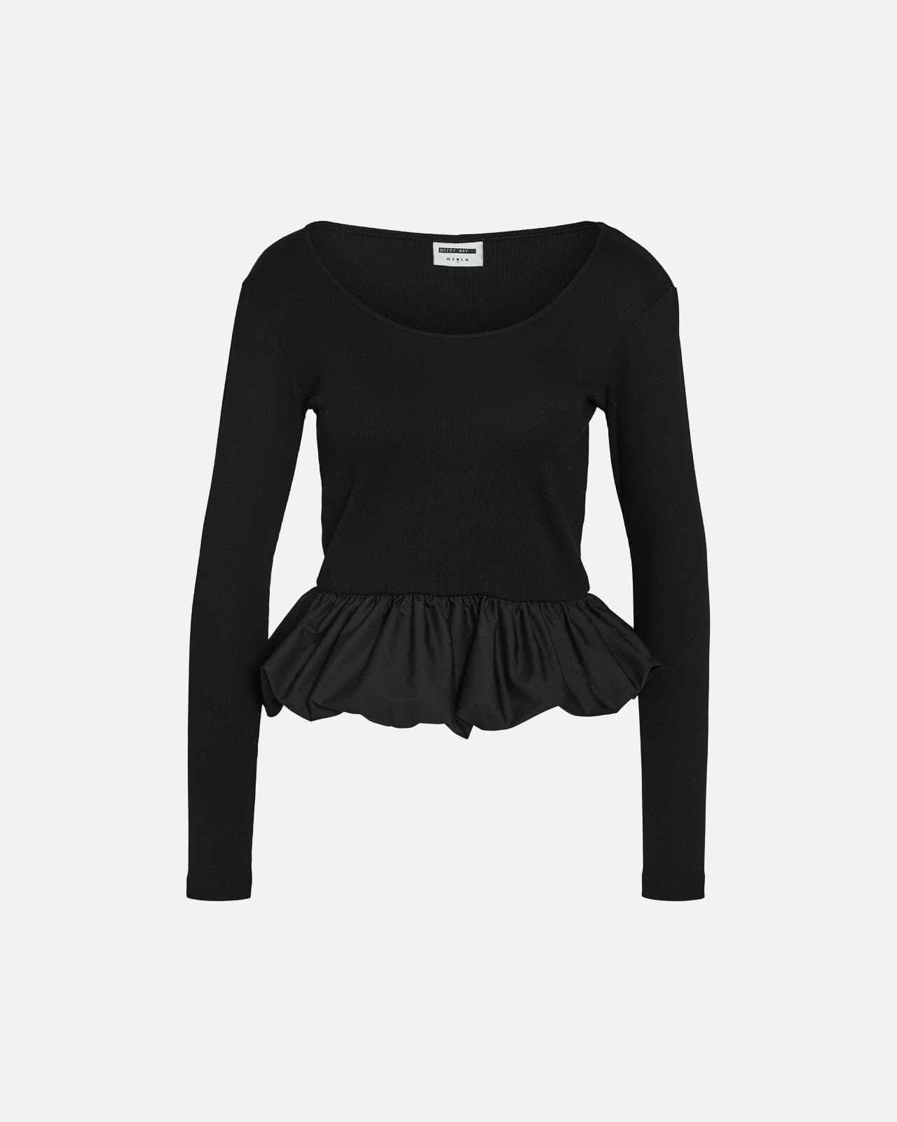 NOISY MAY Topp Bianca Peplum, M, NOISY MAY Topp Svart M