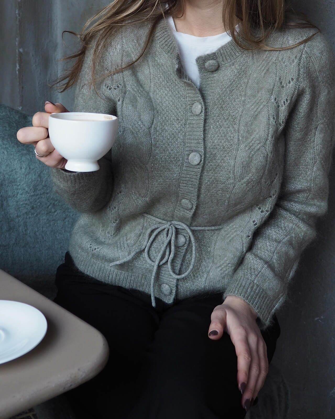 SELECTED FEMME Cardigan Vera Belt Ullmiks, XL, SELECTED FEMME Cardigan Grønn XL