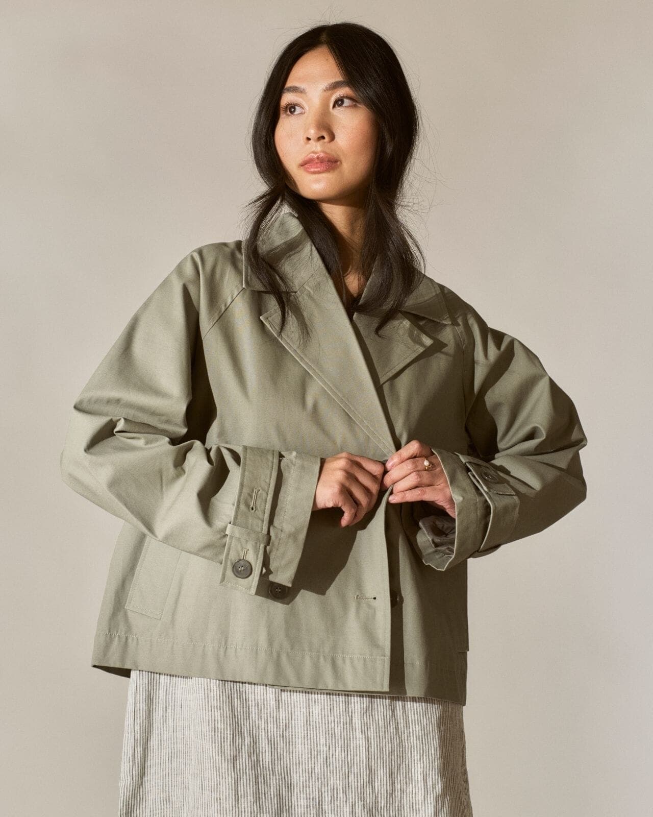 SELECTED FEMME Trenchcoat Cilo Short, 40, SELECTED FEMME Jakke Grønn 40