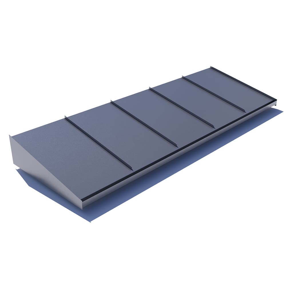 Dybde 1150 Mm Entrétak Large 3000 Mm, Sølv Metallic, Antikkhvit