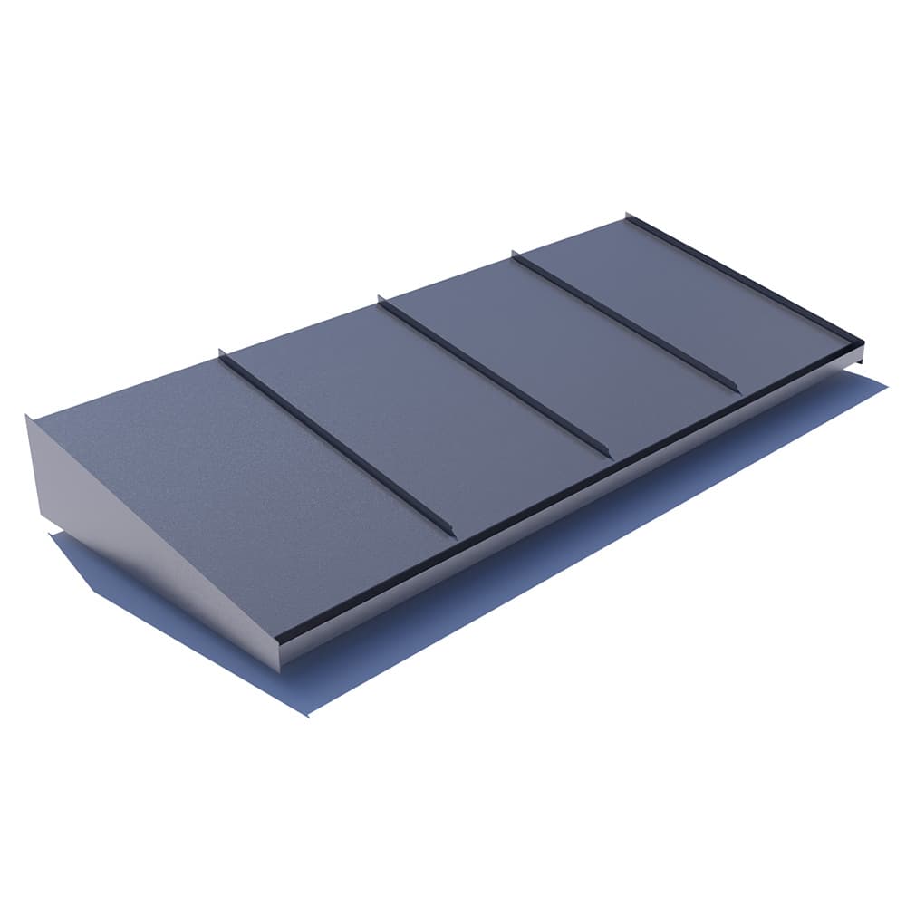 Dybde 1050 Mm Entrétak Medium 2400 Mm, Sølv Metallic, Samme Som Oversiden